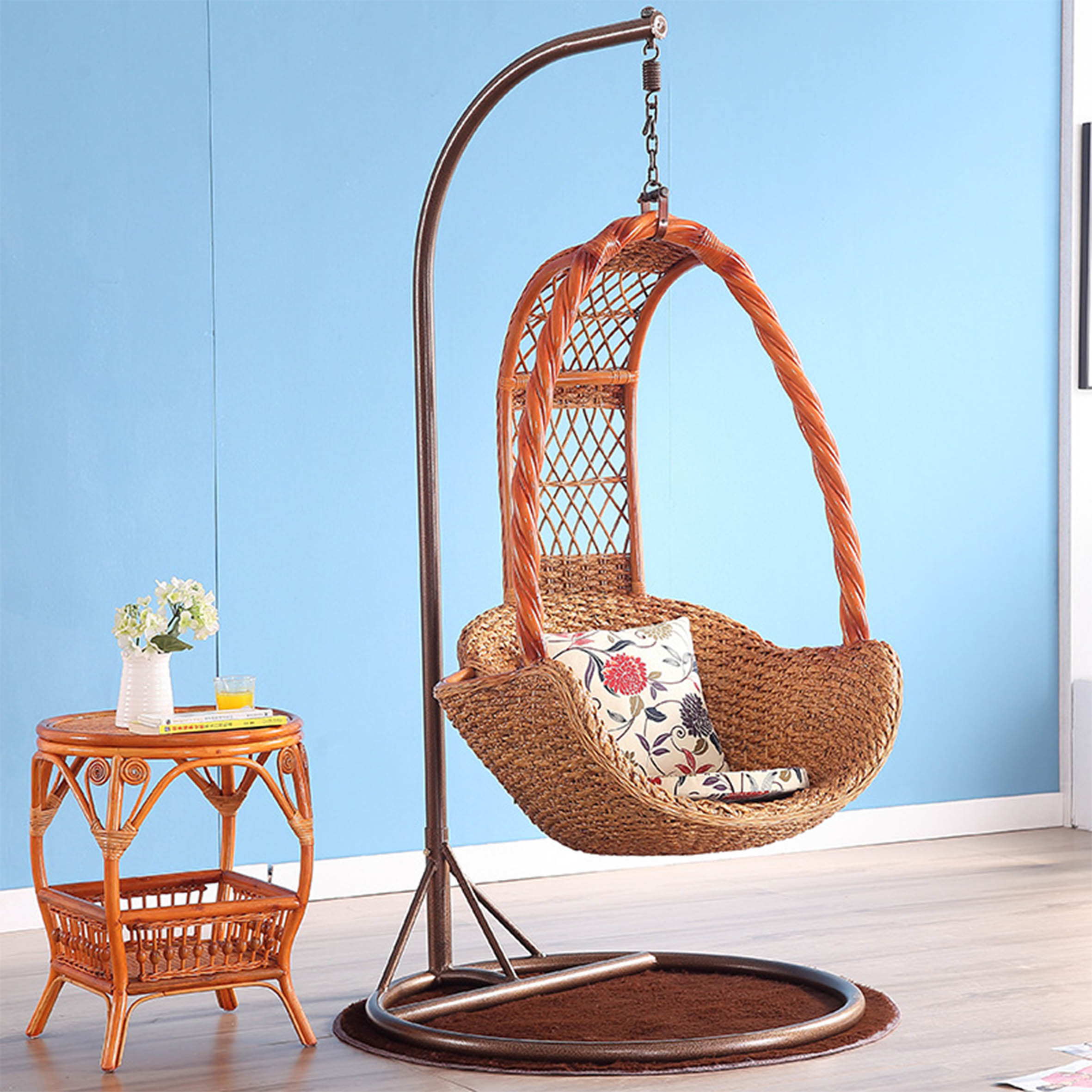 Outdoor Acrylic Egg Chair Swing Hanging Egg Chair,Garden Single Swings For Patio Indoor Furniture Glass Hanging Chair/