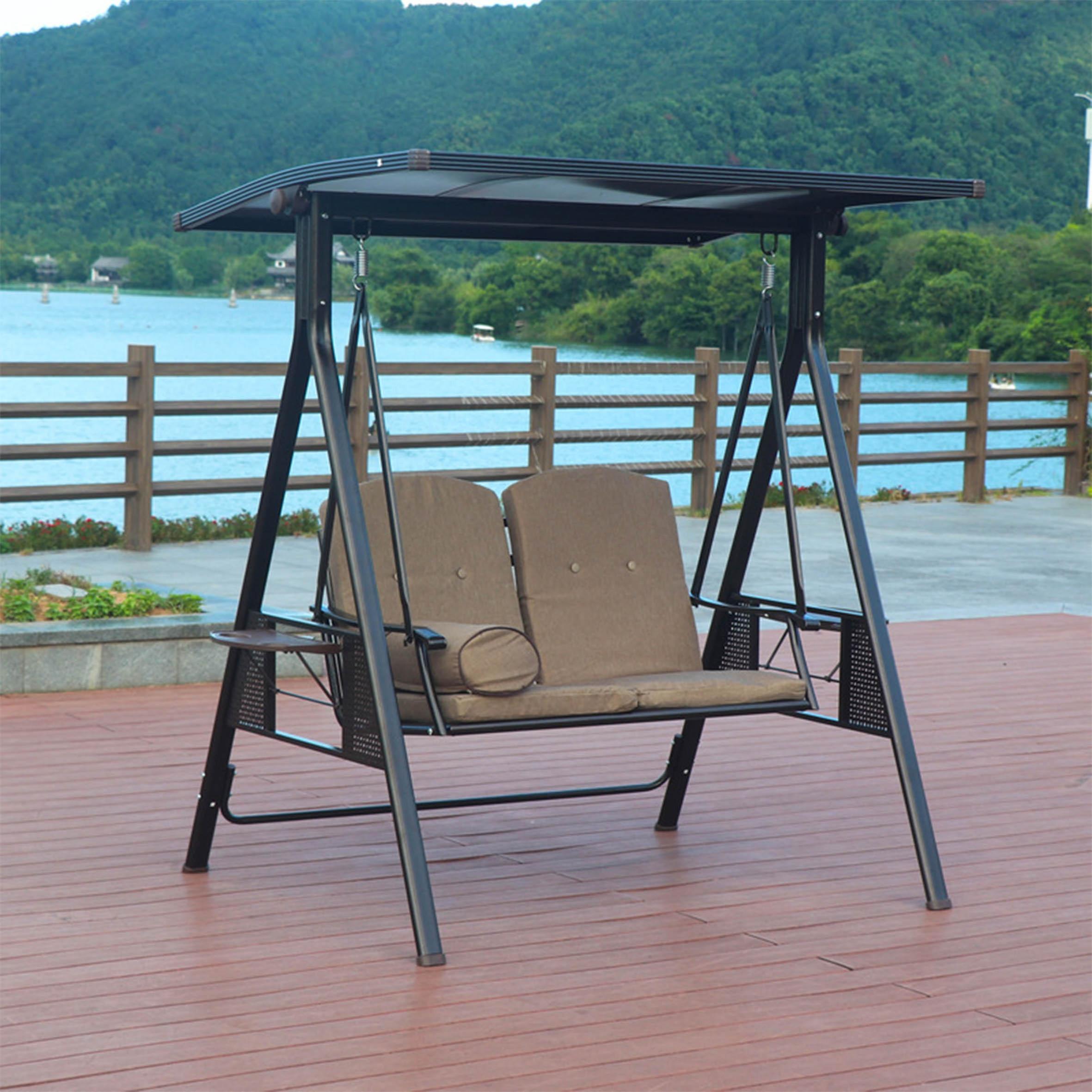 High quality factory direct sale New design,hot selling outdoor 3 person seat garden patio swing chair/