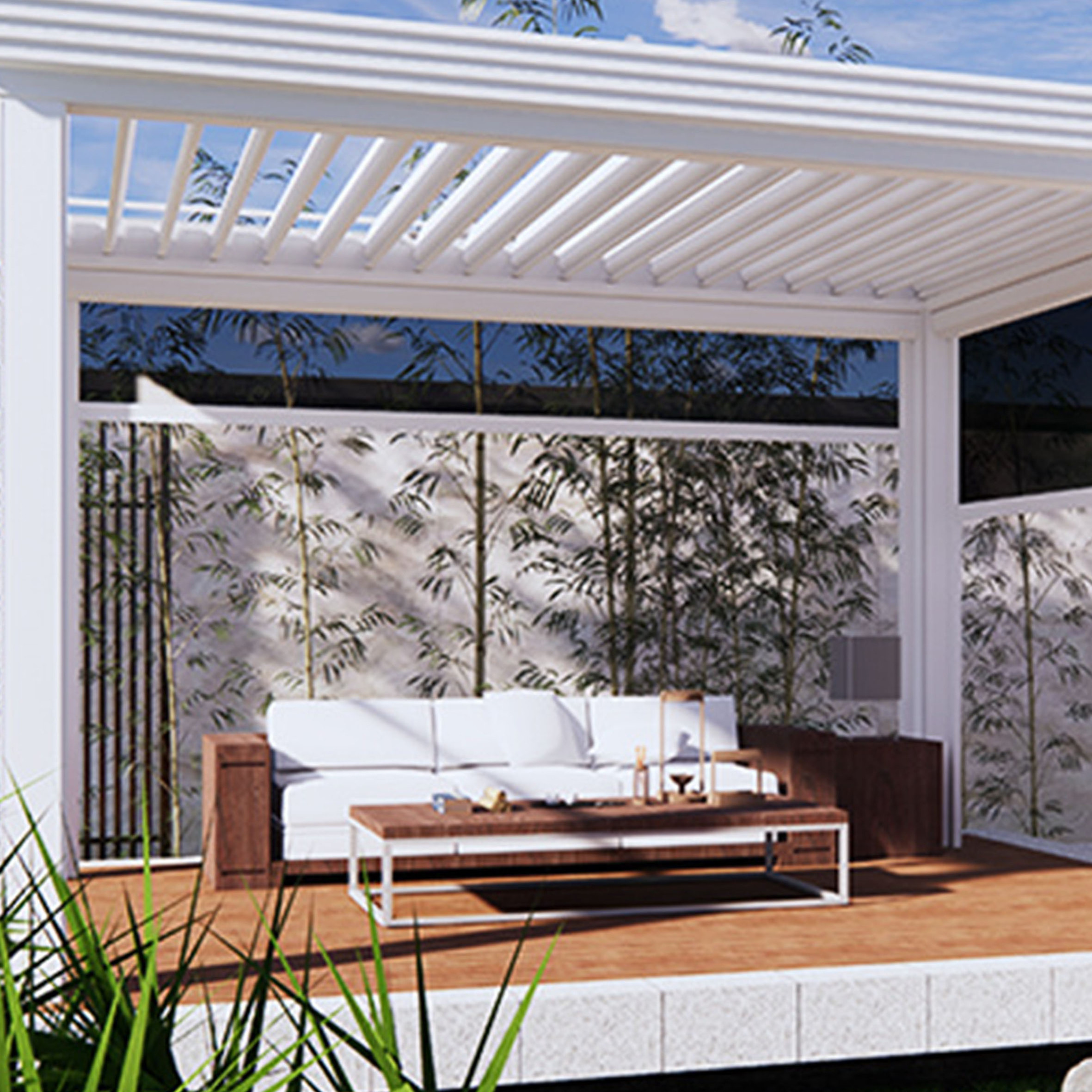 Japanese Pergola Waterproof Aluminum Patio Pergola Retractable,Roof Awning Outdoor Rotating Folding Roof Awning Balcony/