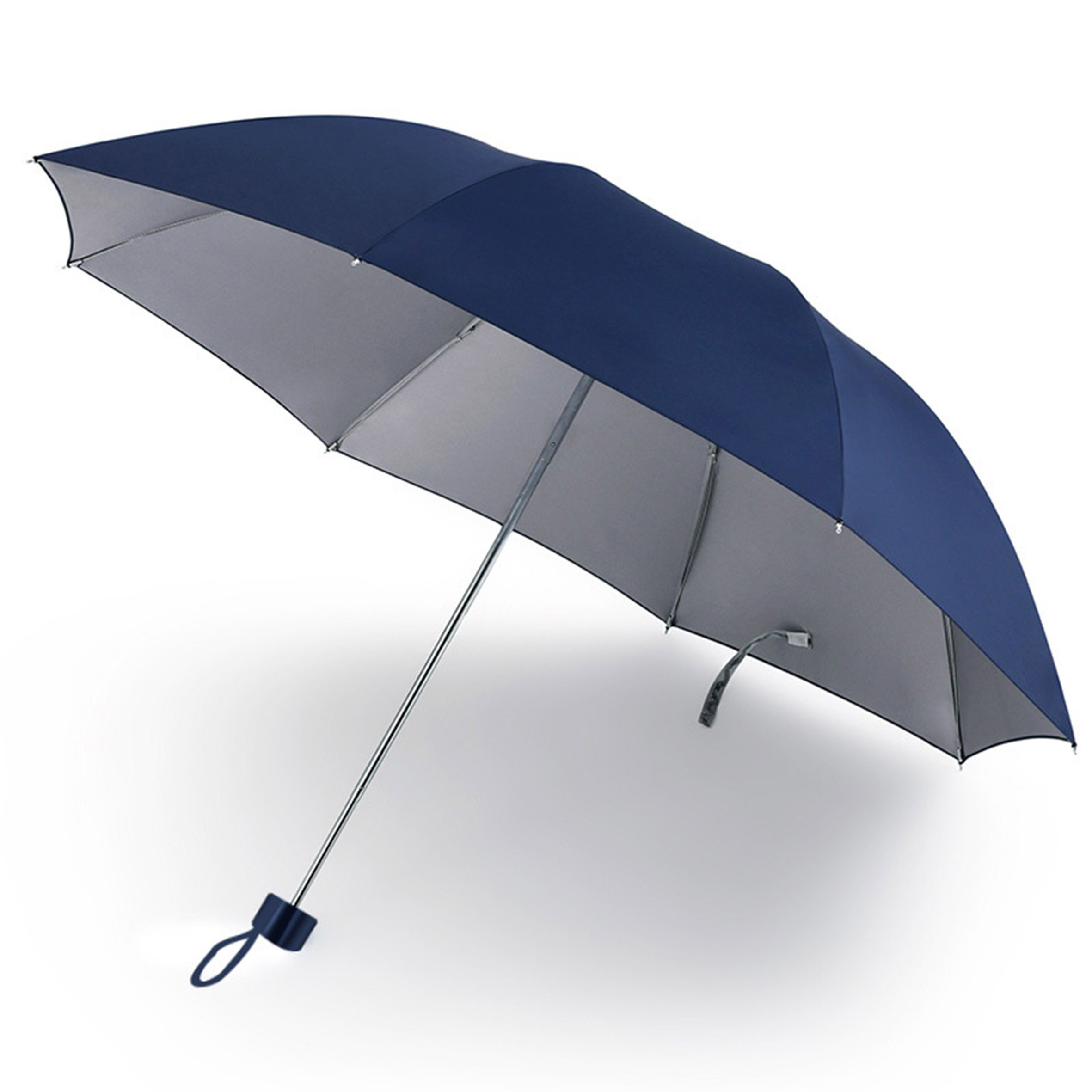 Classic color rain and sun protection,umbrella custom logo 21 inch 3 folded umbrella with REPT fabric/