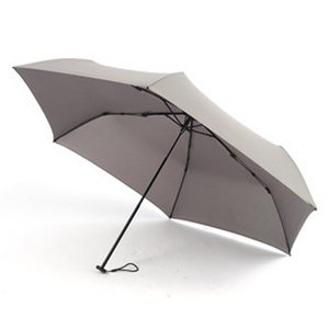 Silver Coated Solid color Polyester Fabric,Manual Open close 3 Folding Umbrella/