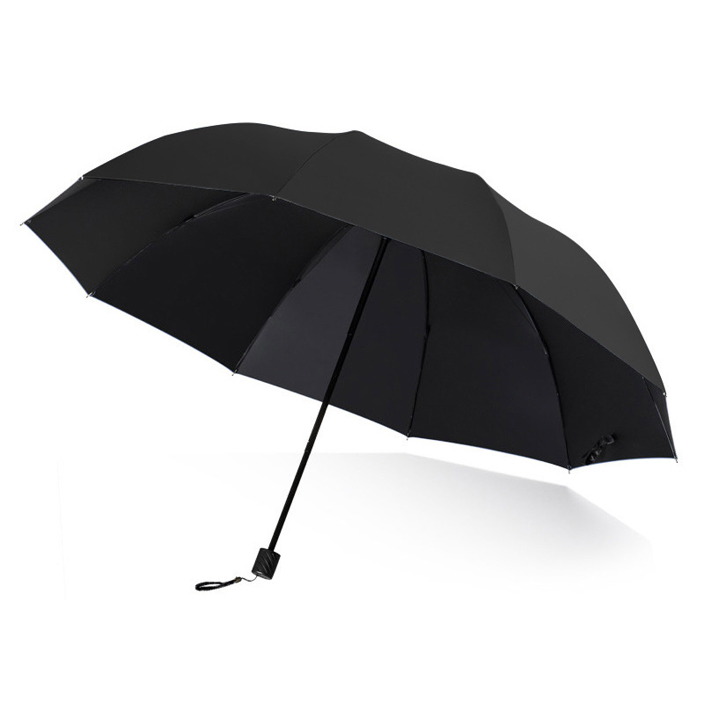 Logo 3 fold Black Coating Automatic,UV Resistant Umbrella Travel Umbrella/