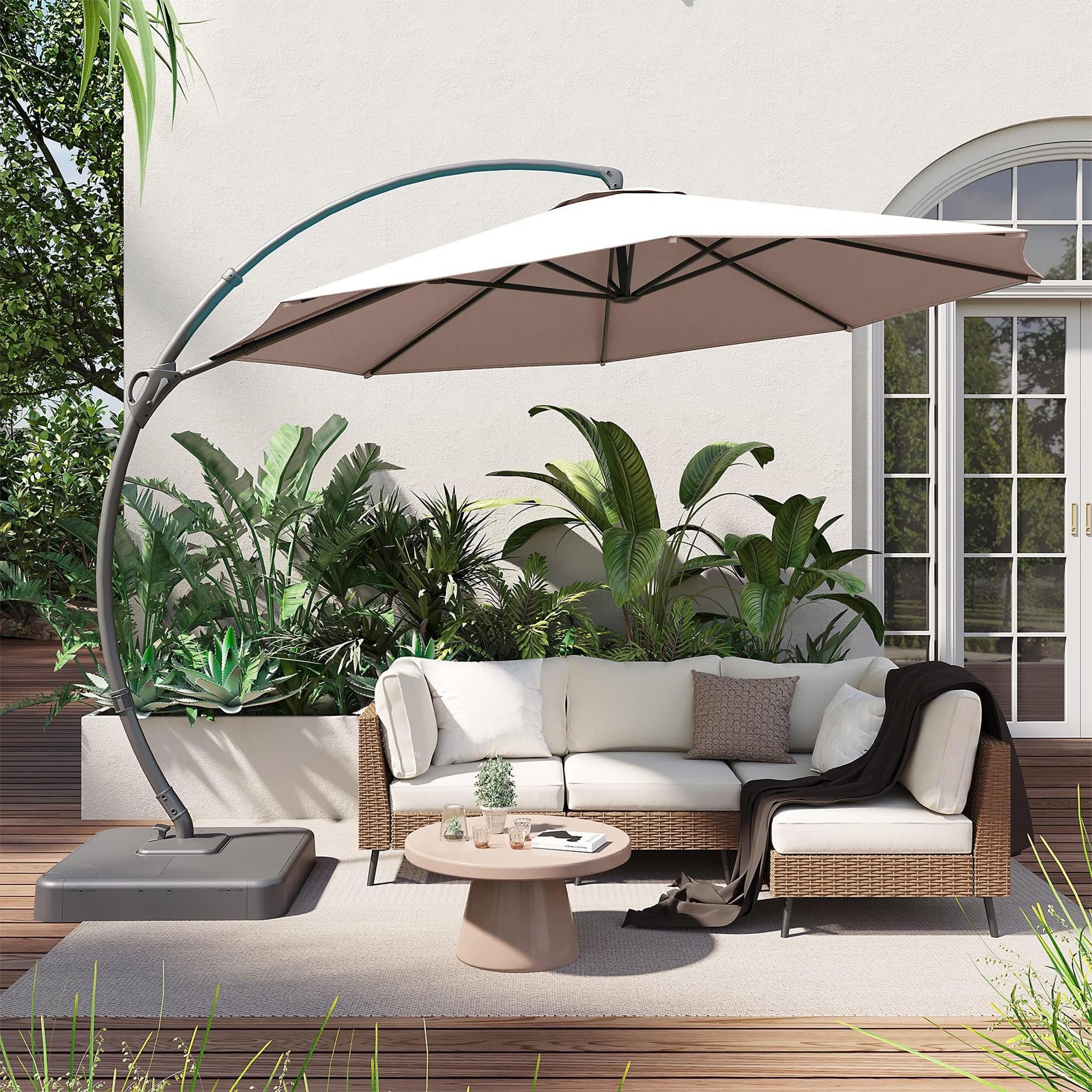 Custom extra large garden outdoor cantilever umbrella sunshade sun parasols vintage patio umbrella