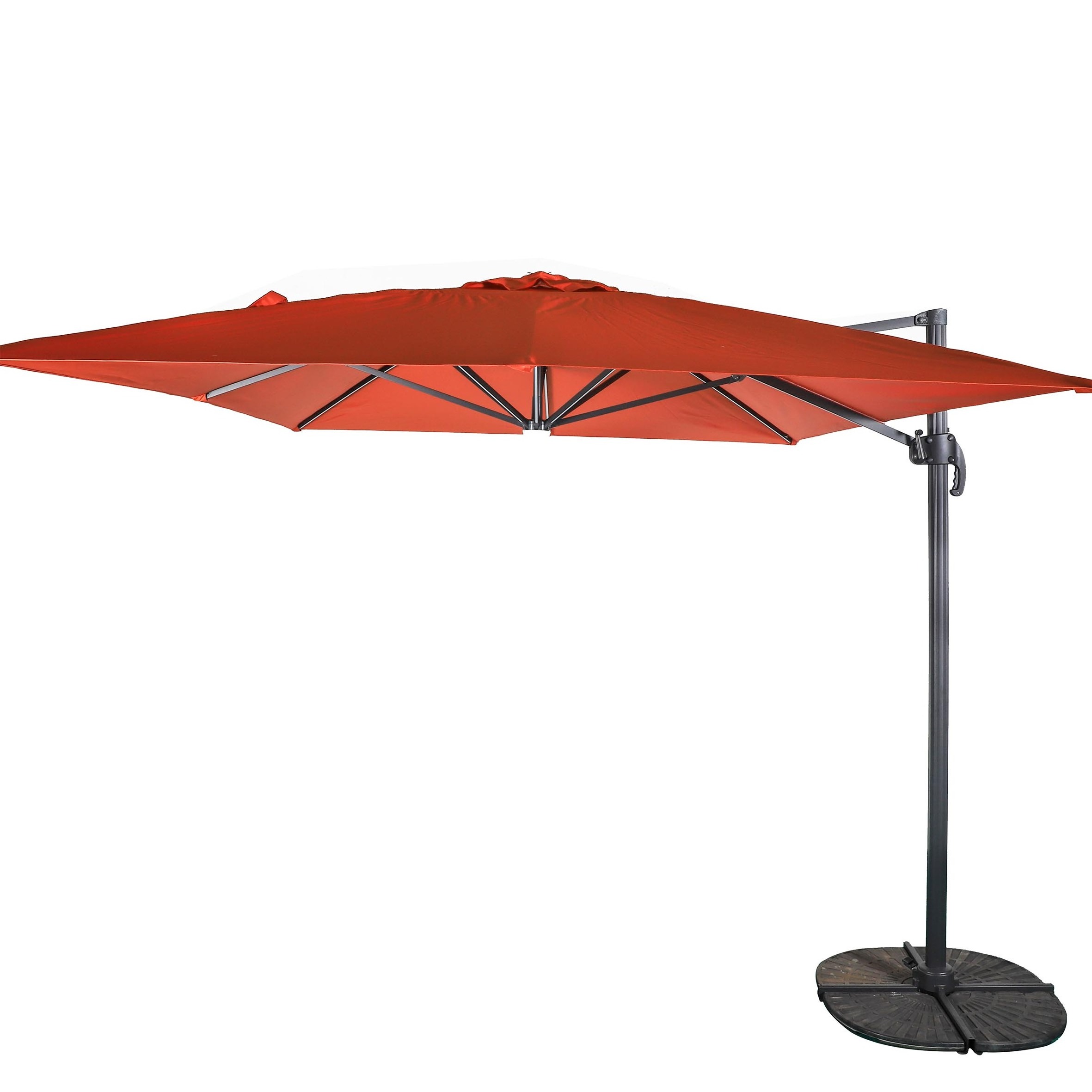 Aluminum Patio Umbrella UV Protection Fade Resistant Outdoor Market Umbrella with Push Button Tilt 8 Ribs