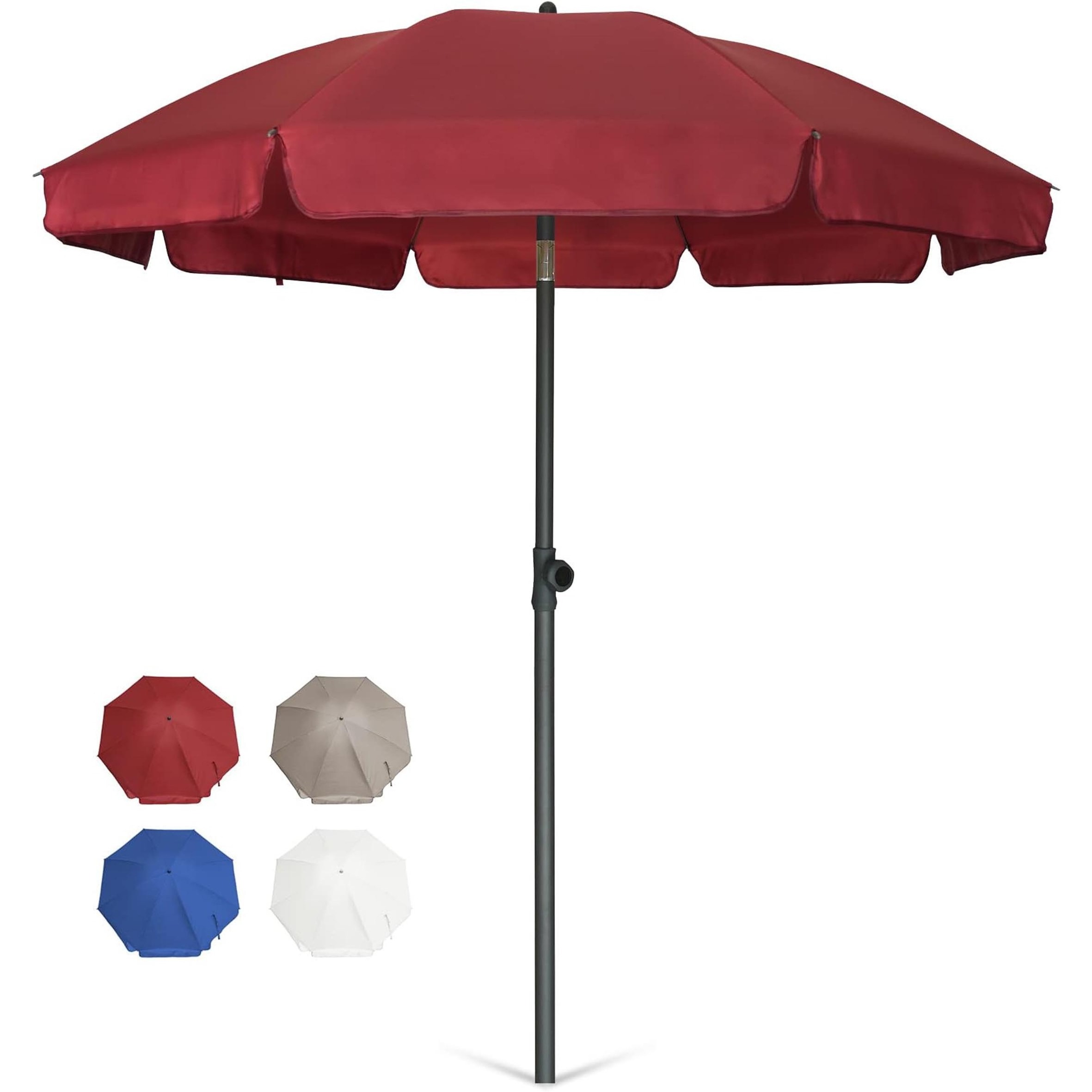 New Model Logo Garden Restaurant Bar Table 8K Hand Cranked Straight Sunshade Big Outdoor Parasol Patio Umbrellas