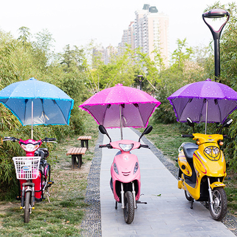 Sunshade Motorcycle Oxford Umbrella Full Cover Scooter Motorcycle Umbrella Covered Electric Bike Umbrella Waterproof Windproof