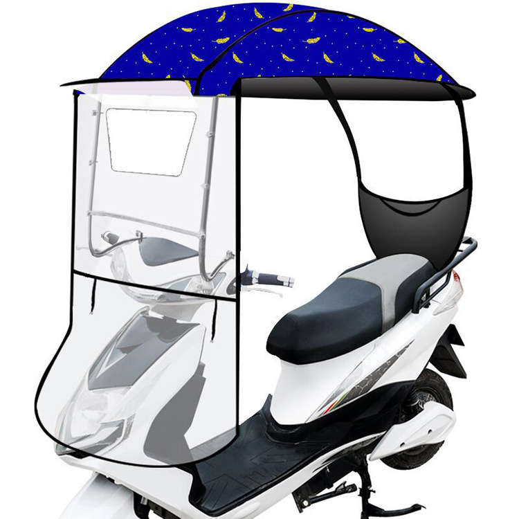 Universal Motor Scooter Umbrella Mobility Sun Shade Rain Cover Waterproof Anti-Uv Fully Enclosed Electric Car