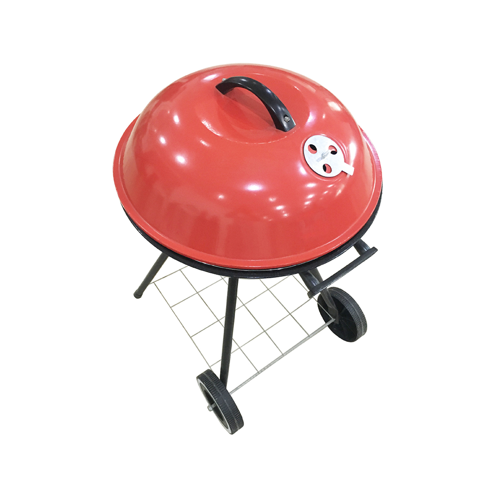 29 Inch Portable Garden Patio Use Barrel Charcoal,BBQ Grill Trolley Double Barrel Grill Charcoal Barbecue Grill/