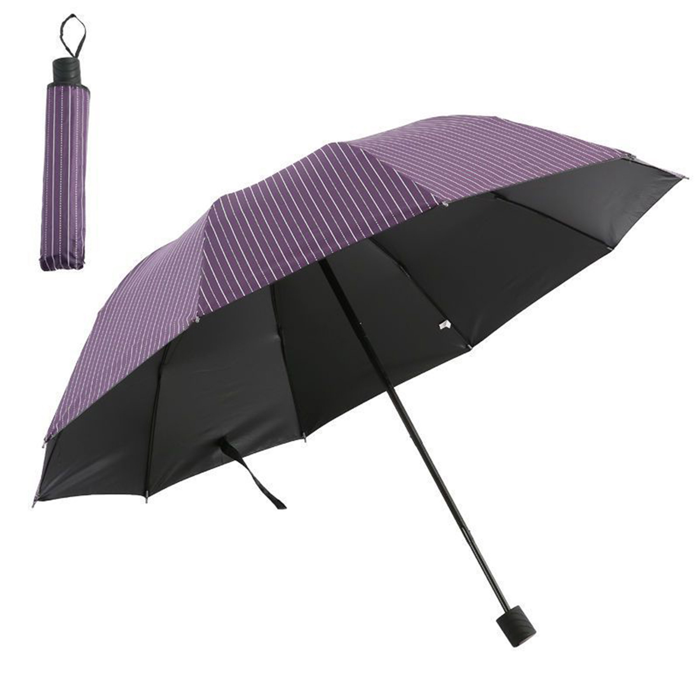 Lightweight Eco Friendly Recycled canopy 23,inch 8 ribs fold umbrella manual open close for daily use/