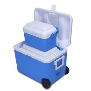 Ice Chest Cooler Box With Lock WheelHard Can Coolers Keep Food Fresh Perfect For Fishing Boating