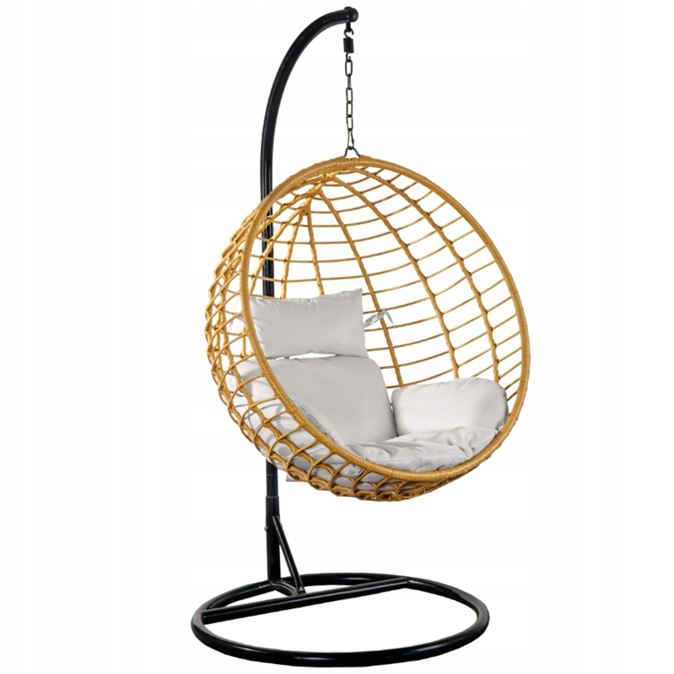 Outdoor Furniture Patio Swings Hanging Egg Swing Chair Indoor,Wicker Rattan Garden Furniture Hanging Chair With Metal Stand/