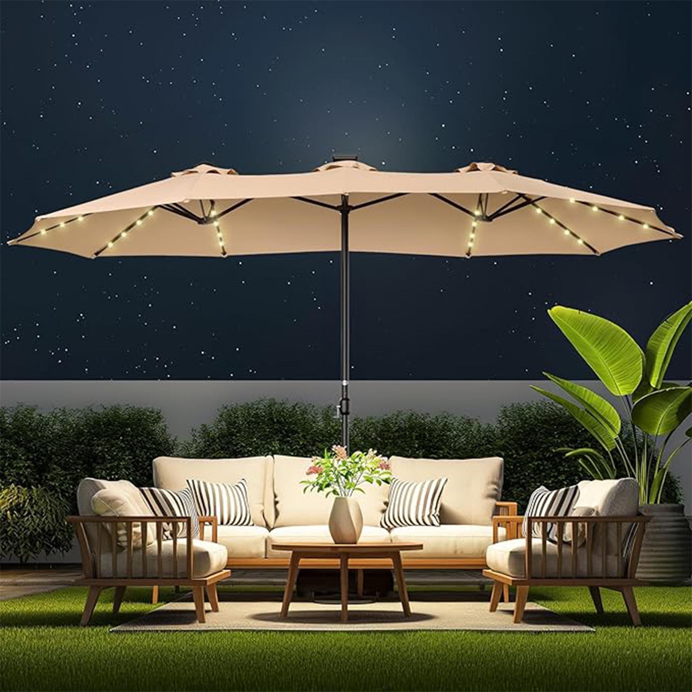 outdoor garden patio Umbrella With Push Button Tilt And Crankmarket umbrella Parasols with base