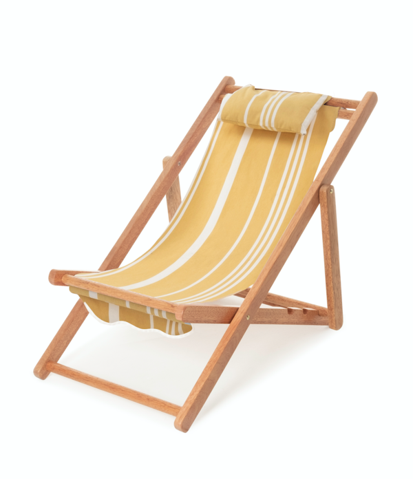 Hot Selling Custom THE MINI SLING CHAIRE LAUREN'S PINK STRIPE Single Outdoor Adjustable Wooden Six Kinds Of Beach Chair Series