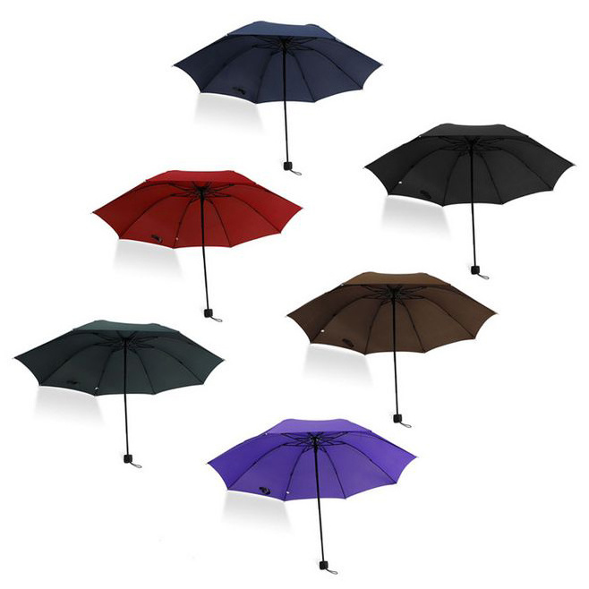 Simple design Lightweight Eco Friendly Recycled,PET 21 inches 8 ribs wooden handle folding umbrella manual open close/