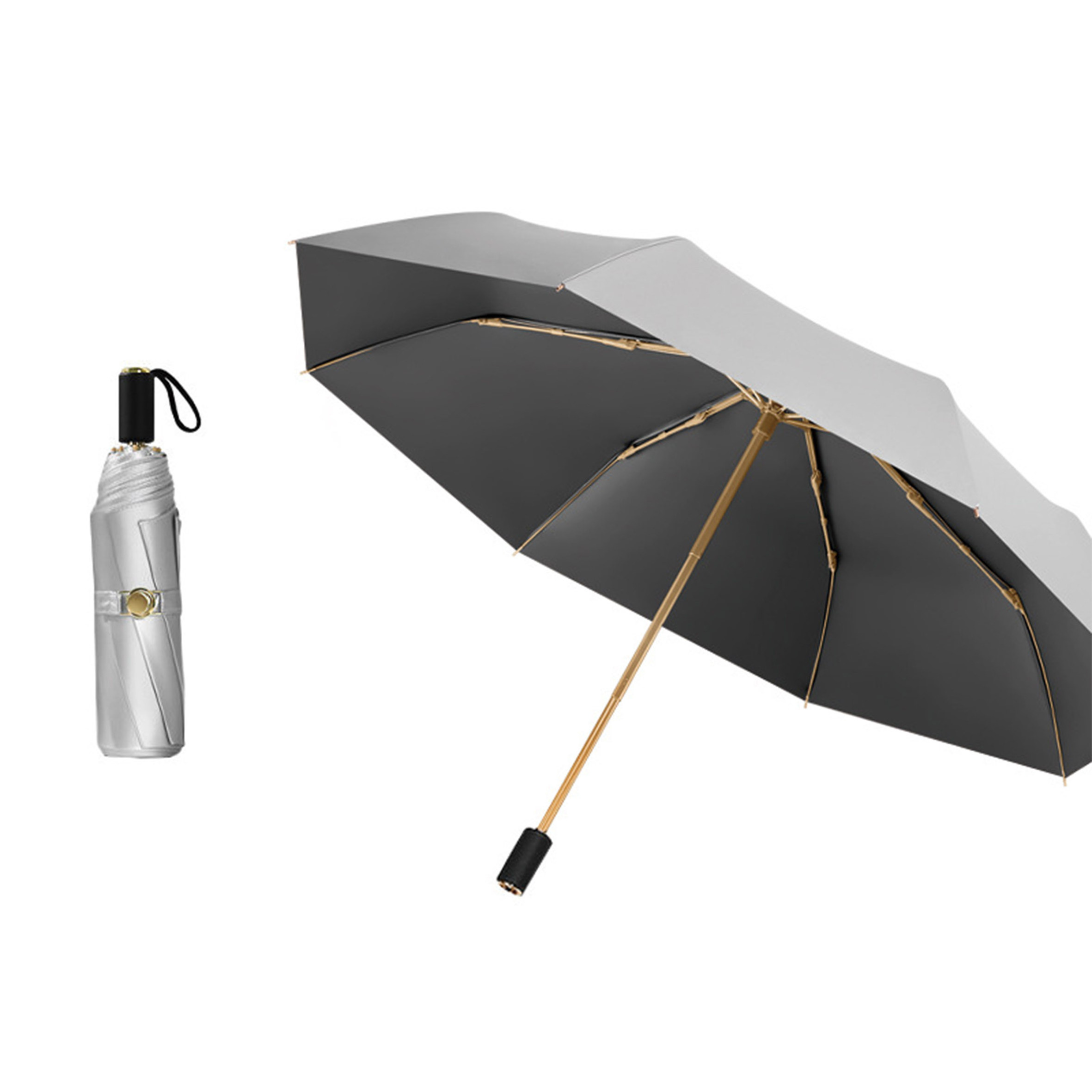 Originality rotatingled umbrella Gift box umbrella,promotional automatic fold umbrella flashlight custom logo/