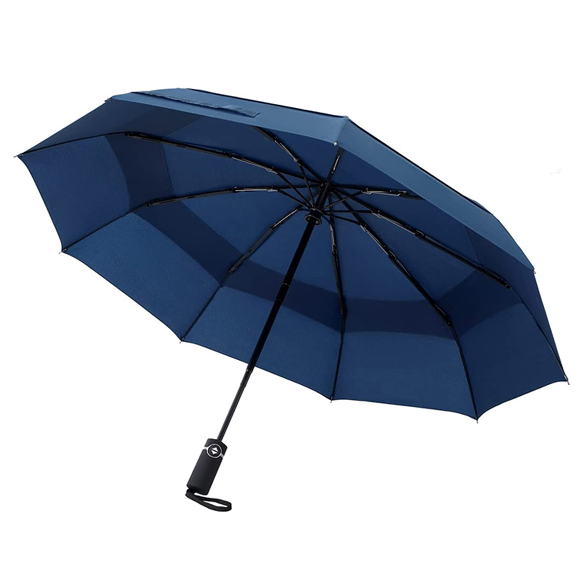 Market Umbrellas Lightweight Compact Travel Automatic,Open Close Folding Umbrellas with 180 Rotating LED Flashlight/