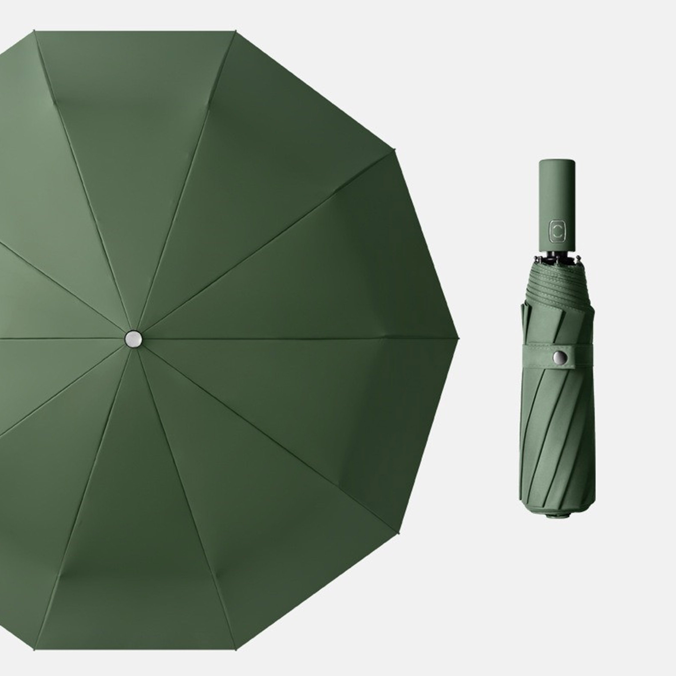 Market Umbrellas Lightweight Compact Travel Automatic,Open Close Folding Umbrellas with 180 Rotating LED Flashlight/