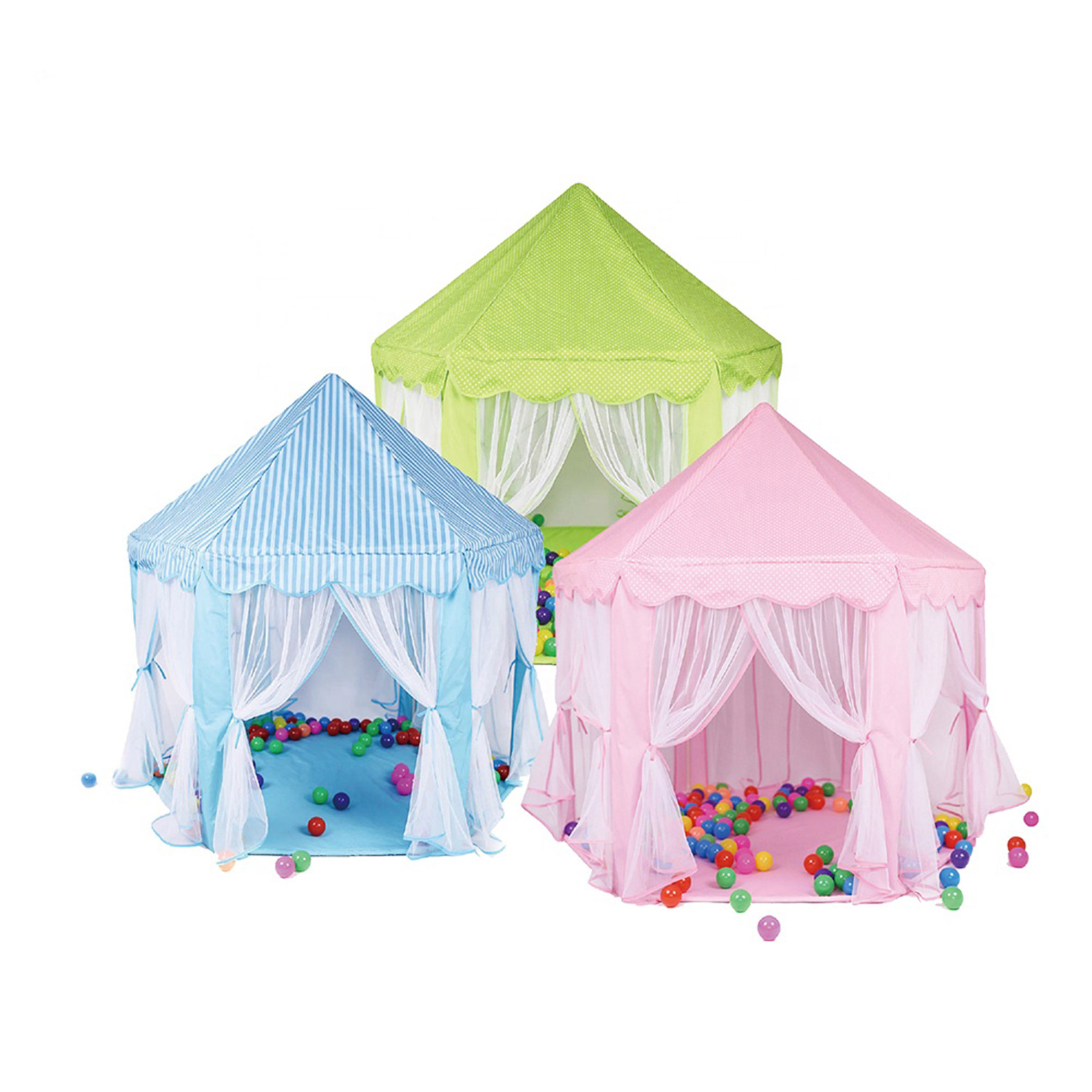 Boys Prince Castle with Curtain Sweet House Kids,Tents Indoor Yurt Indian Teepee Pop Up Playhouse for Baby/