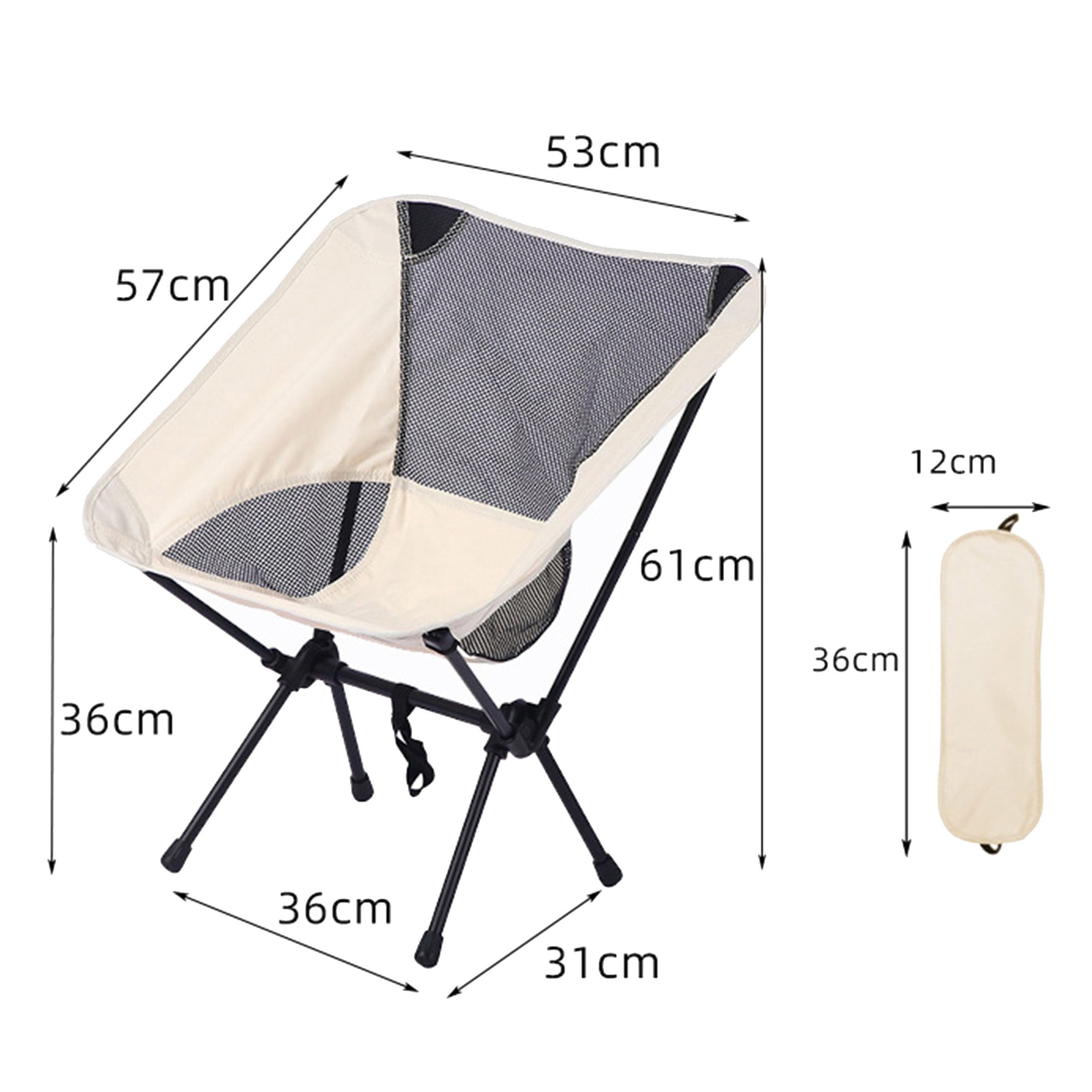 Heavy Duty Quad Fold Beach Chairs Oversized Camping,Lounge Chairs with Adjustable Shade Canopy/