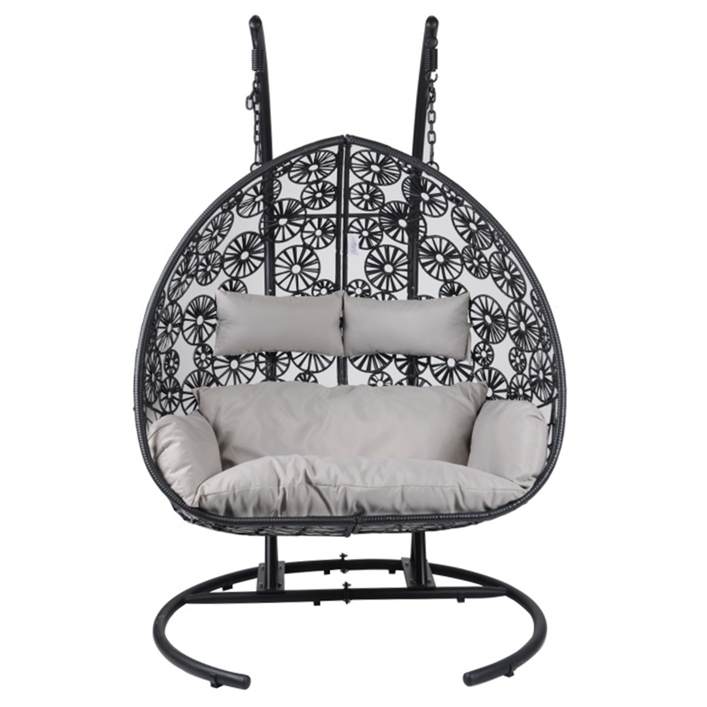 High Quality Wicker Rattan Swing Garden Chairs Canopy,Beach Aluminum Patio Swings Hanging Swing Set/