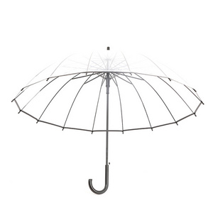 automatic transparent Umbrellas straight straight dome flamingo POE,transparent Umbrellas windproof rainproof for lady/