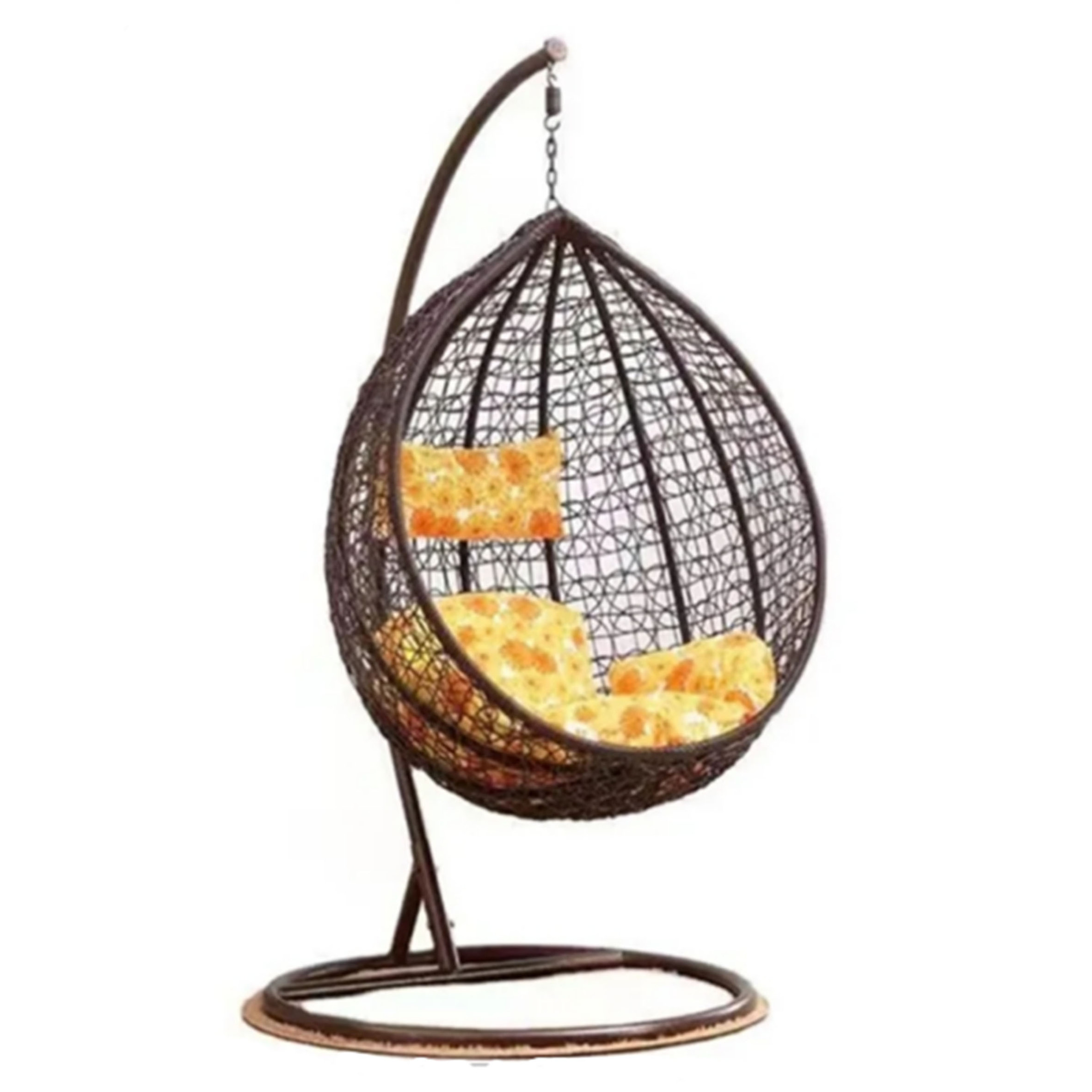 Outdoor Garden Furniture Patio Swings With Metal Canopy Stand Rattan,Indoor Egg Chairs Hanging Swing Egg Chair For Adult/