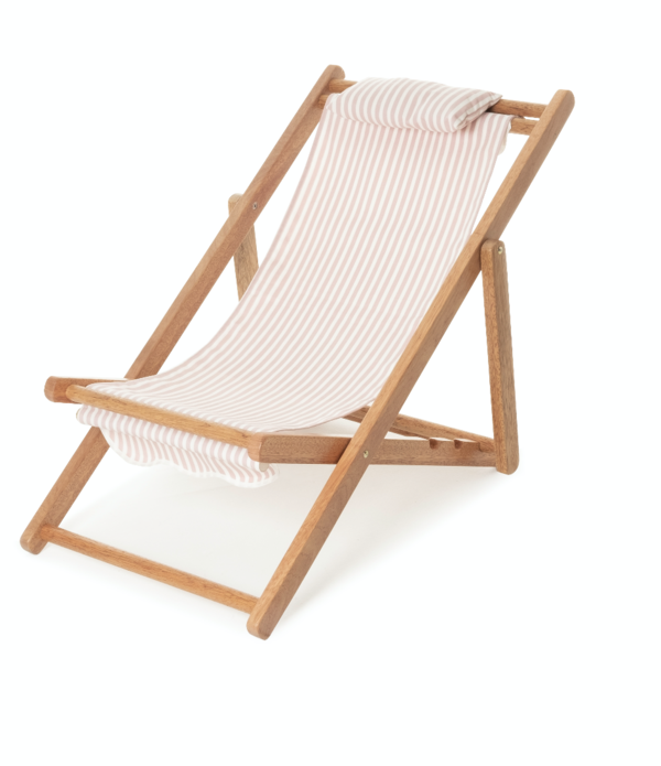 Hot Selling Custom THE MINI SLING CHAIRE LAUREN'S PINK STRIPE Single Outdoor Adjustable Wooden Six Kinds Of Beach Chair Series