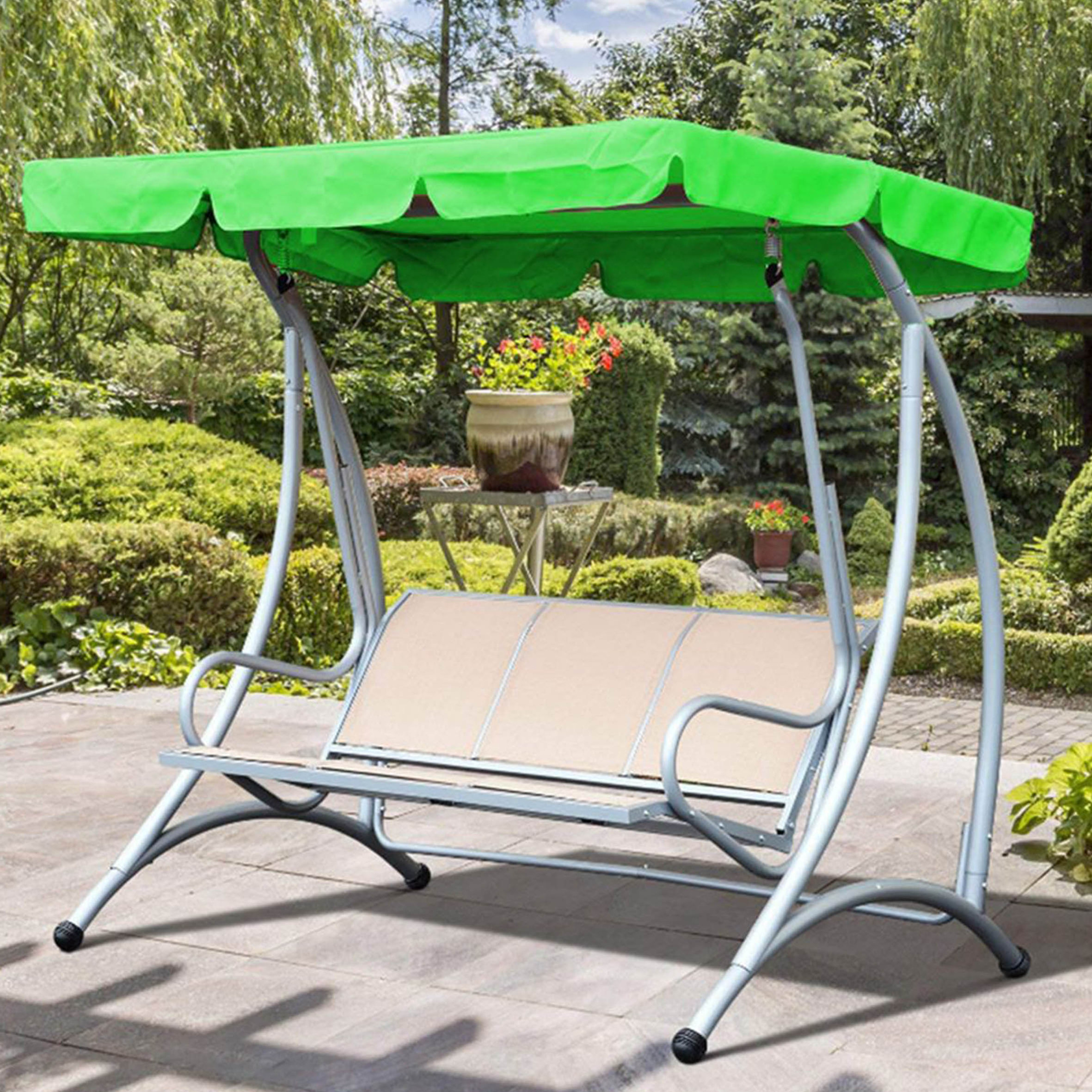 Garden patio swing chair 3 seater,swinging hammock canopy outdoor Professional garden comfortable indian swing bed/