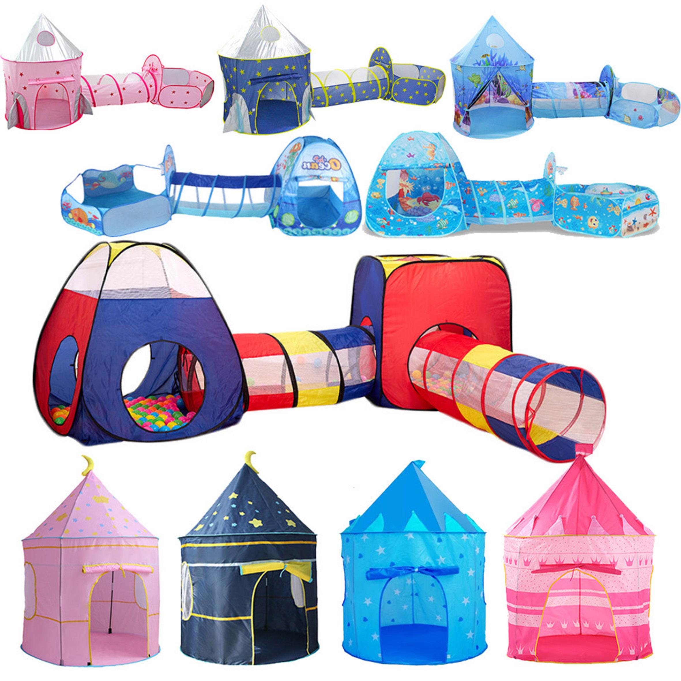 Boys Prince Castle with Curtain Sweet House Kids,Tents Indoor Yurt Indian Teepee Pop Up Playhouse for Baby/