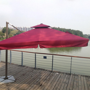 46M Double Sided Umbrella Durable Steel Straight Pole Patio Outdoor Garden Parasol Umbrella