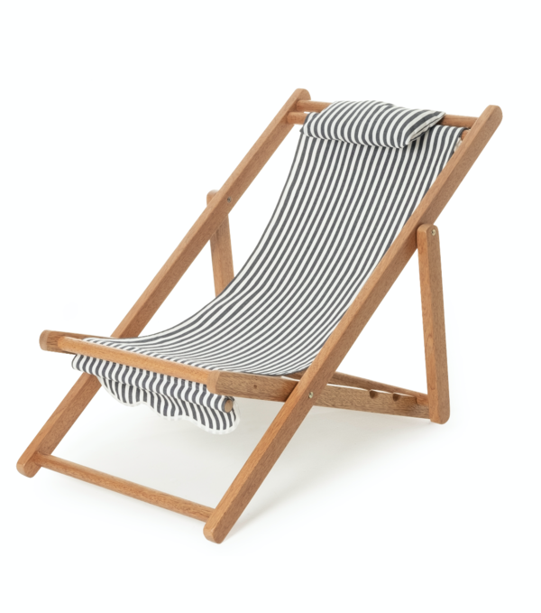 Hot Selling Custom THE MINI SLING CHAIRE LAUREN'S PINK STRIPE Single Outdoor Adjustable Wooden Six Kinds Of Beach Chair Series