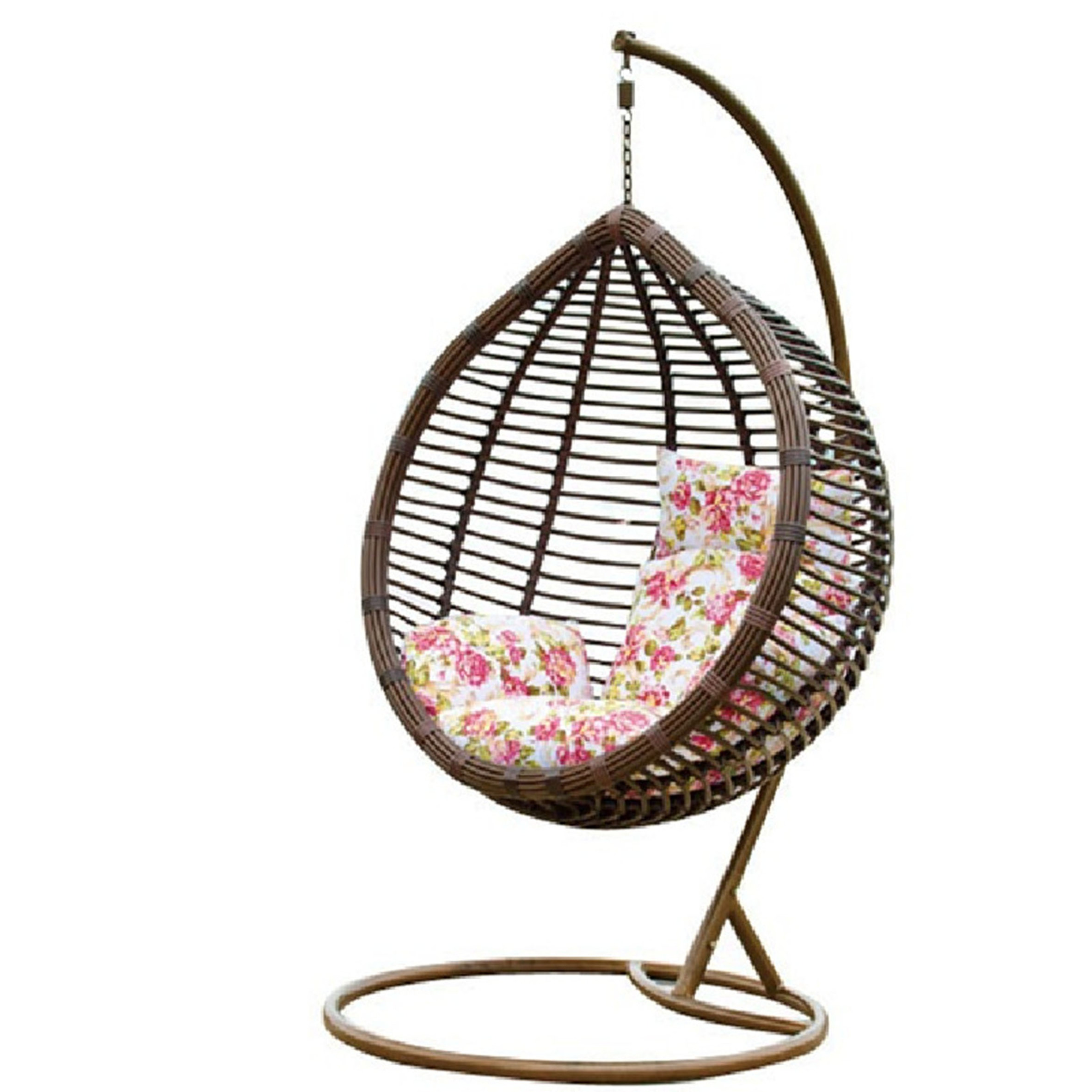 Nordic Modern Hanging Rattan With Fabric Chair For Hotel,Villa Outdoor Garden Patio Courtyard Lounge Swing Bed Furniture/