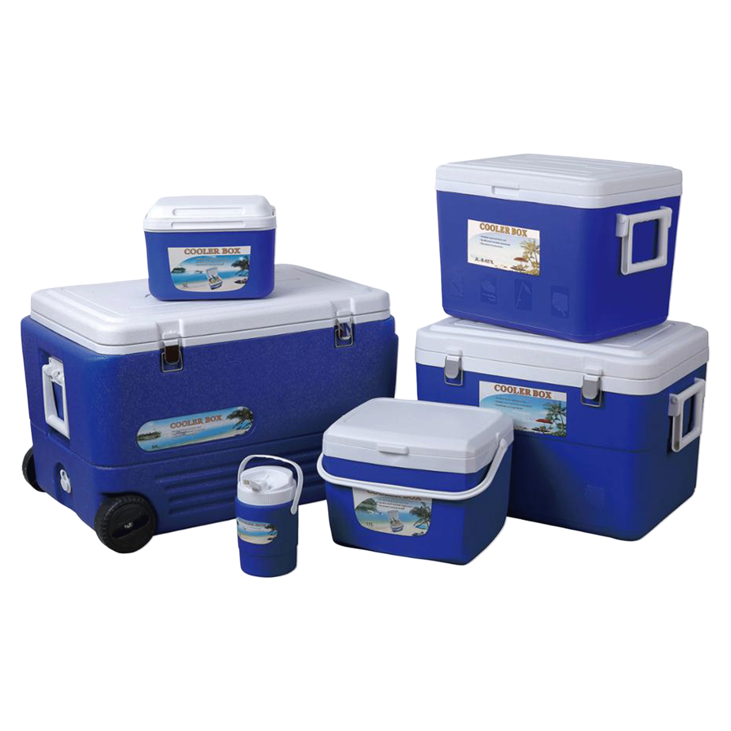 33QT Rotomolded Waterproof Coolers Foam Pad Fishing Cooler Box Insulated Storage Box with EVA Food Carton Package Customized