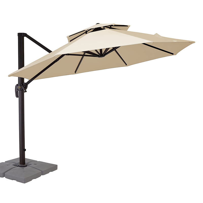 Solar Panel Patio umbrellas Aluminum Furniture,Patio umbrellas With LED Solar Panel/