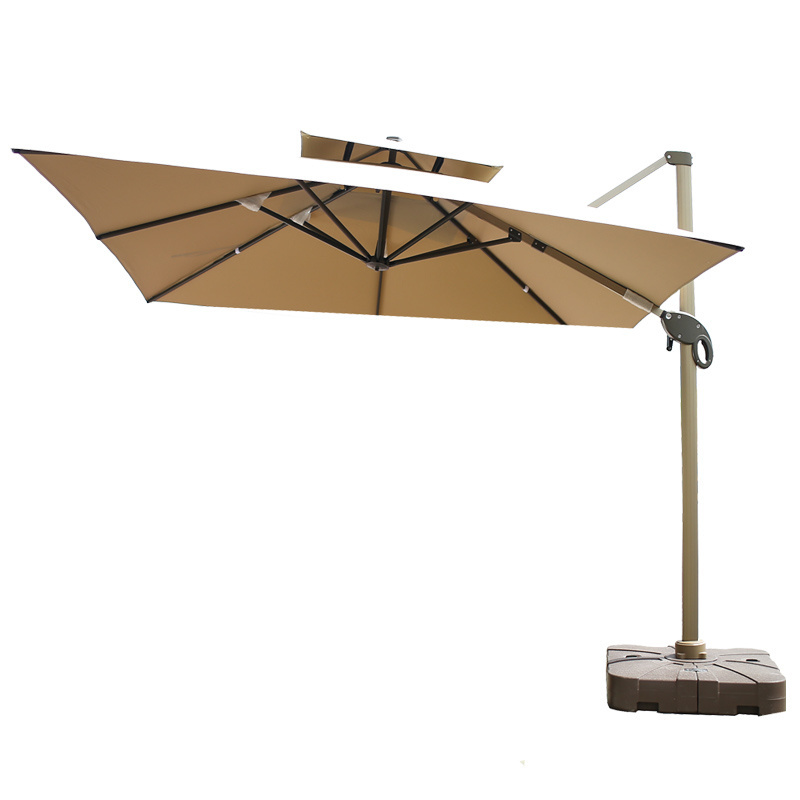 Solar Panel Patio umbrellas Aluminum Furniture,Patio umbrellas With LED Solar Panel/