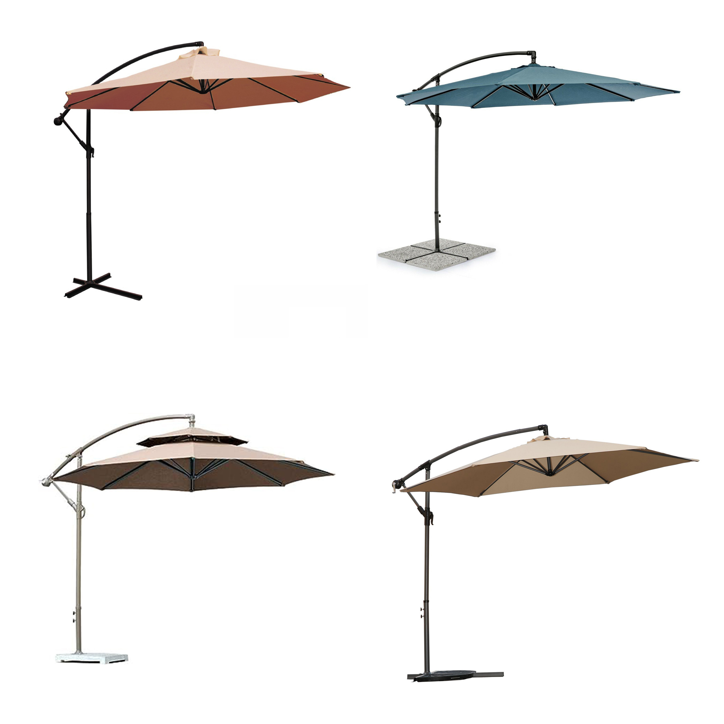 Superior Quality Waterproof 3M Leisure Patio GardenFoldable Cantilever Parasols Outdoor Banana umbrellas