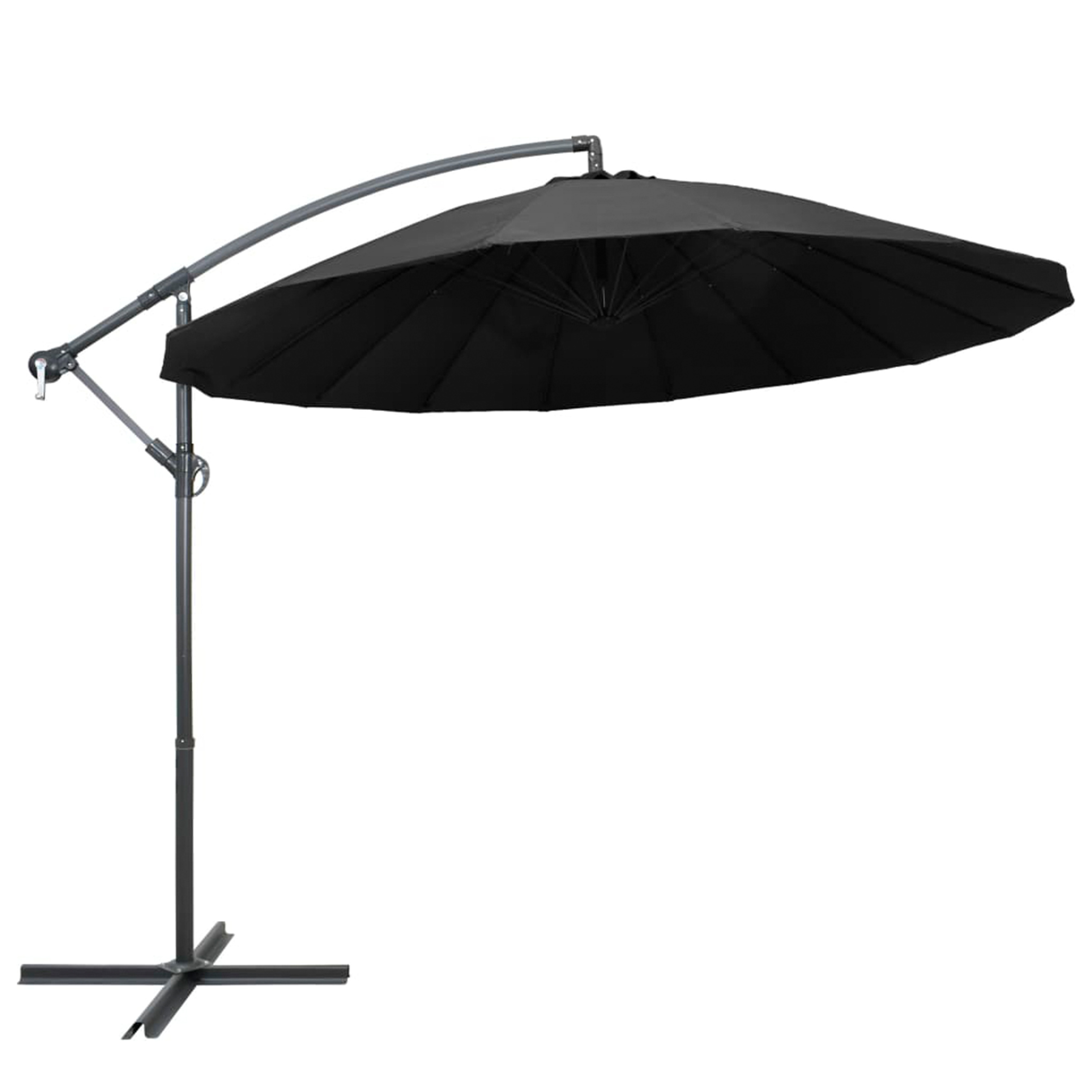 10 FT Patio Offset umbrellas with 360Solar Powered LED umbrellas for Outdoor Hanging