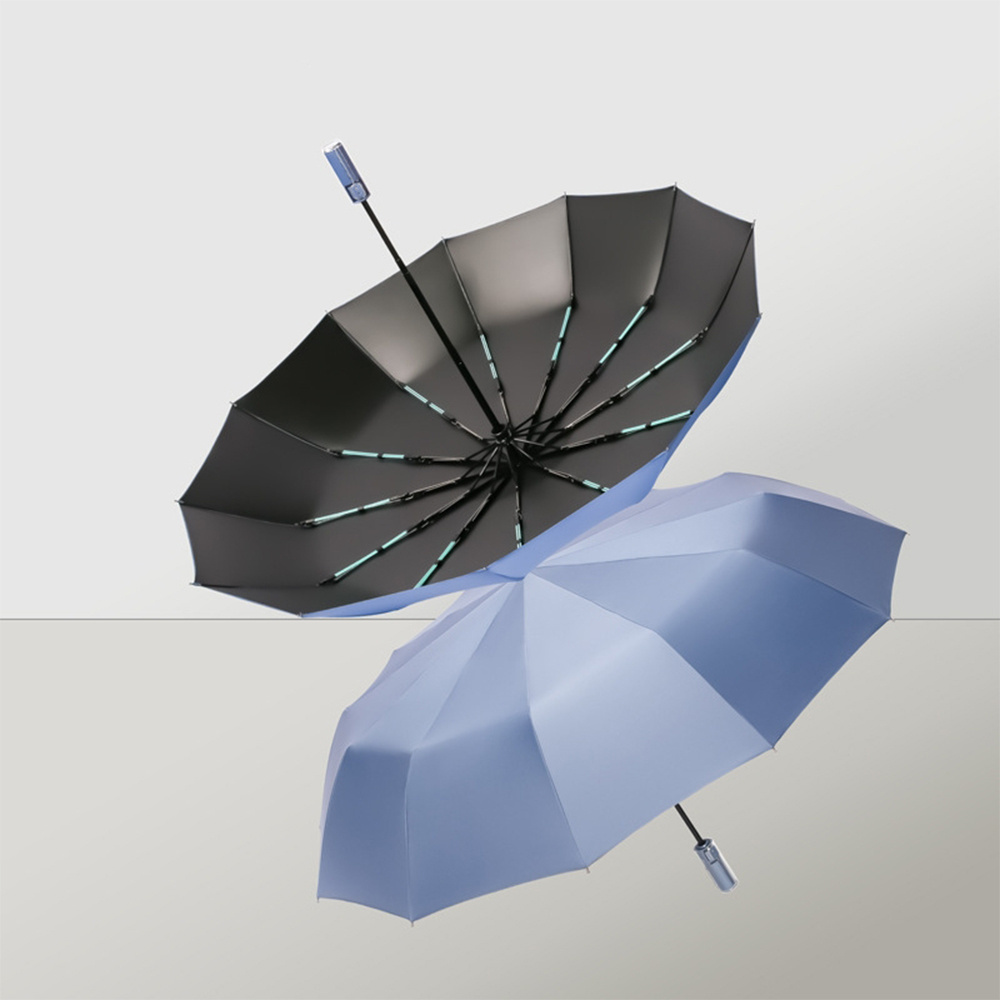 Innovative Solar Umbrellas Compact,Travel Night Using LED Flashlight UmbrellasReverseAutomatic Umbrellas With Logo/