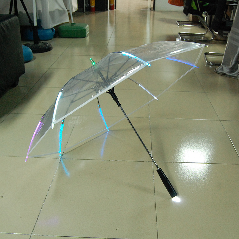 Led long handle transparent,Umbrellas female POE childrens lighting dance Umbrellas/