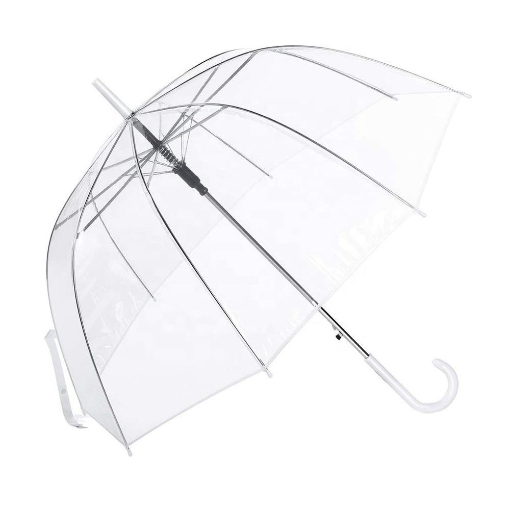 Large Size Clear Mushroom Umbrellas Windproof Sturdy Transparent,Plastic Dome Umbrellas For Rain Day/