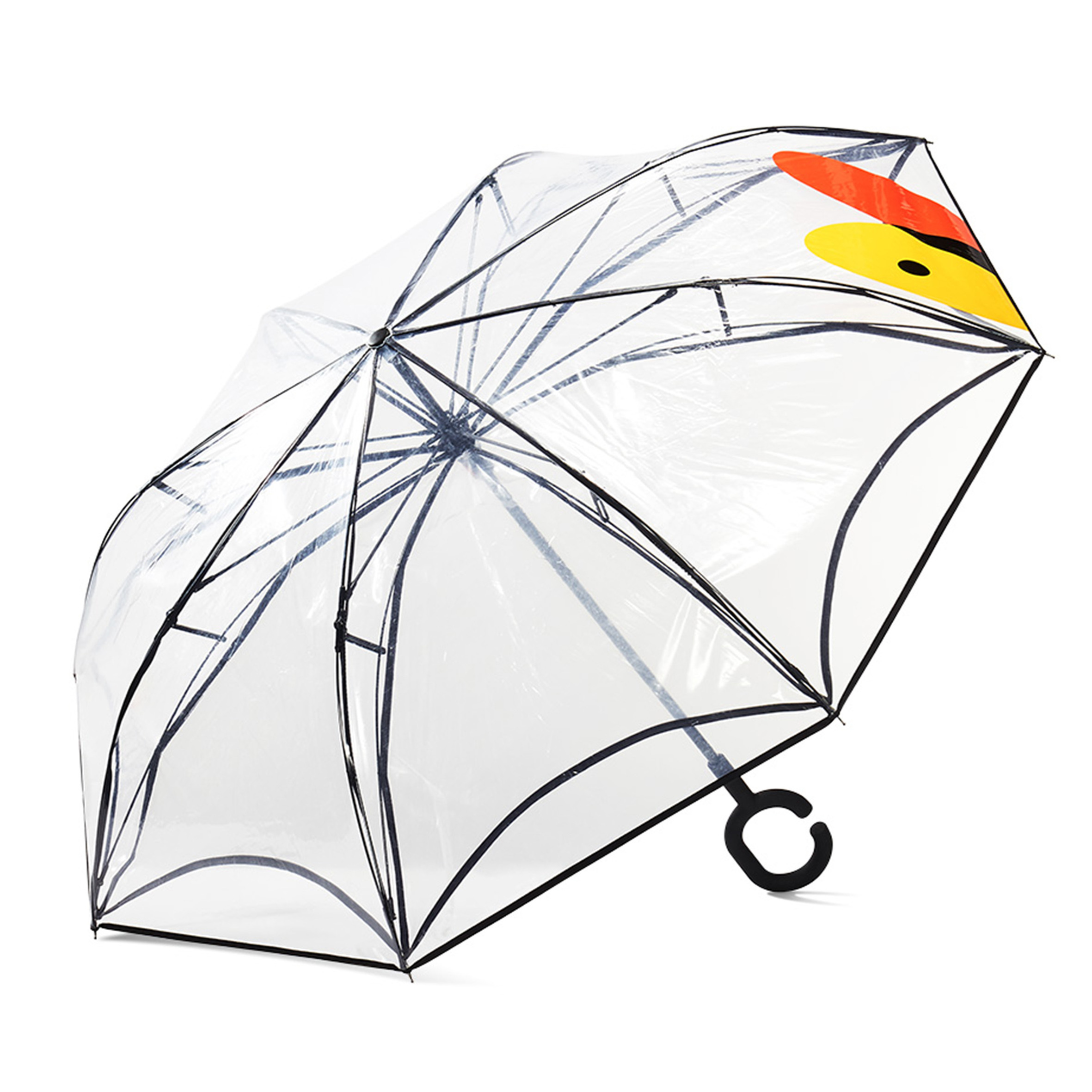 Lovely Cute Cartoon Printing Design Best New Upside,Down Reversed Umbrellas with C Shaped Handle Kids Inverted Umbrellas/