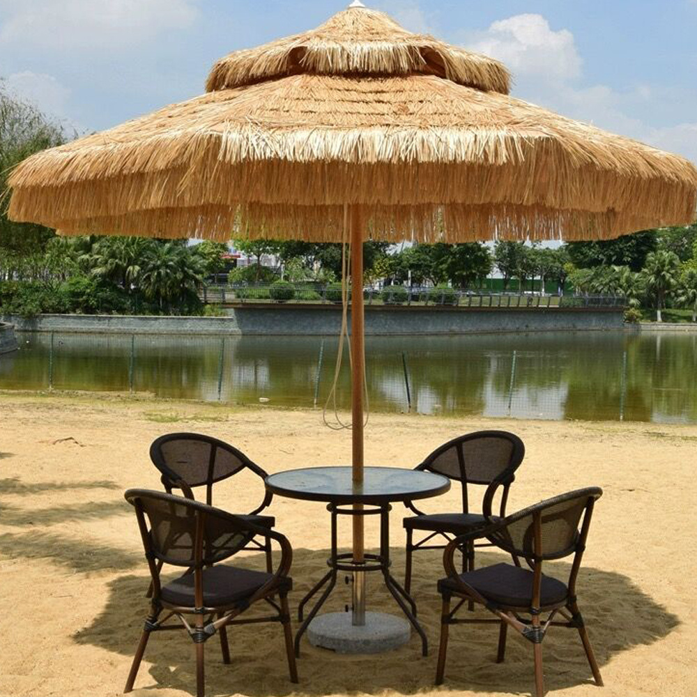 Customized outdoor sunshade straw Umbrellas leisure windproof,shopping mall beach Umbrellas/