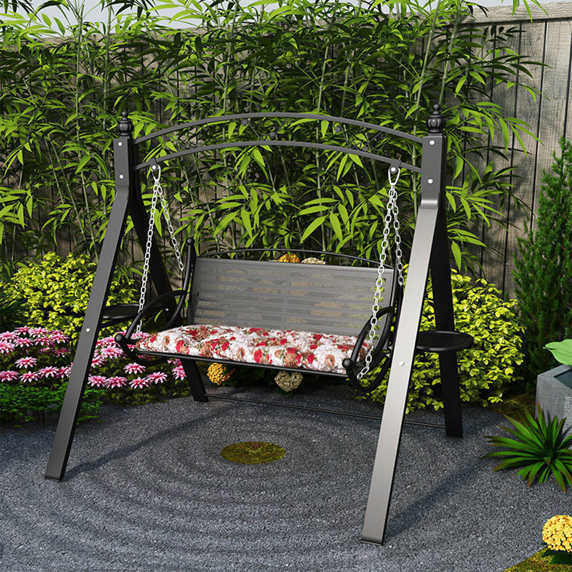 Seater Swing Luxury Canopy Durable Hanging Chair,Double Seat Outdoor High Quality Leisure Chair Modern Swing Bed/