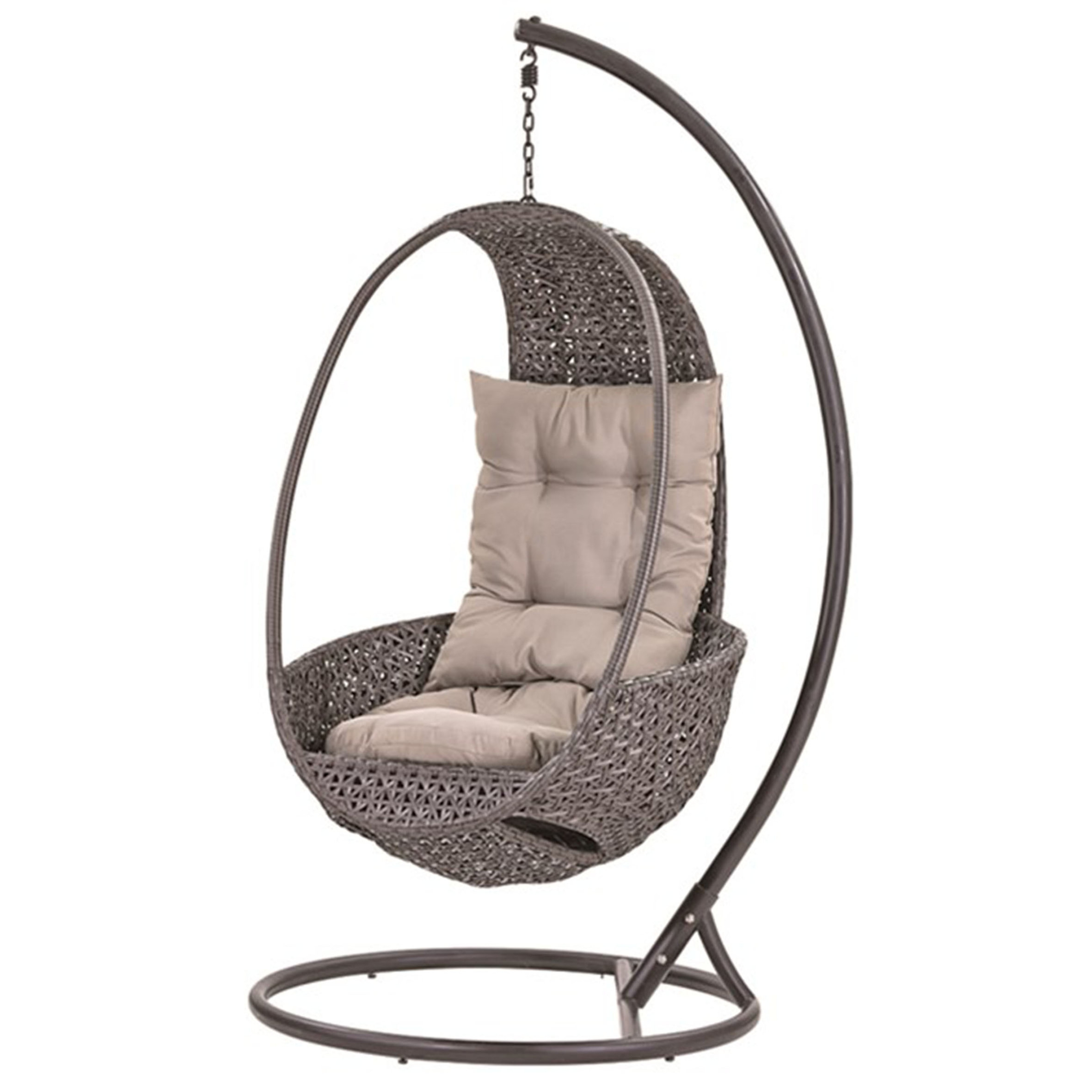 New Wholesale High quality Egg Swing Chairs Cozy Designer Hanging Rattan,Indoor OutdoorSwinging Circle Modern Egg Swing Chairs/