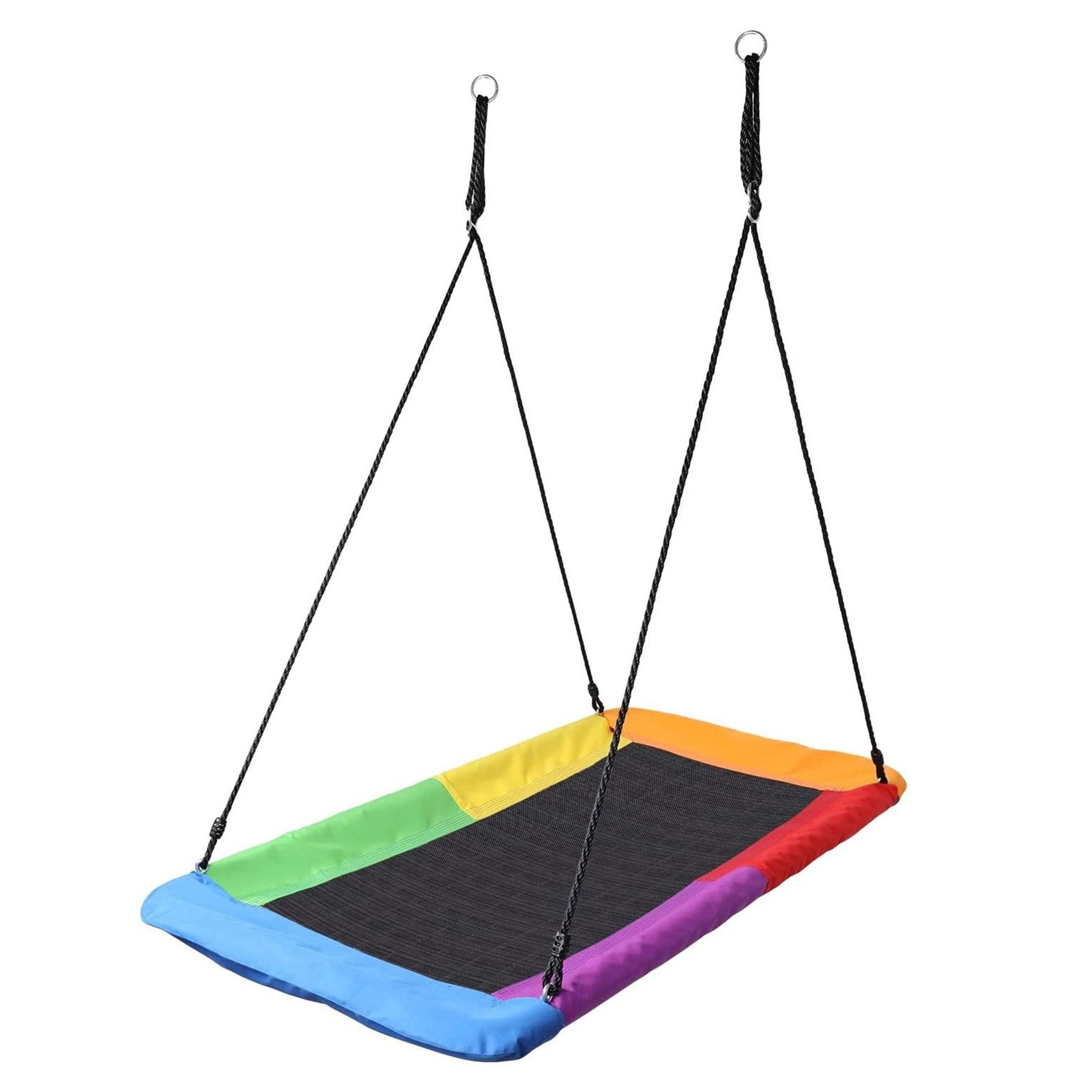 Garden Colorful Belt Plastic Soft Board Swing,With Rope For Children Popular EVA Swing/