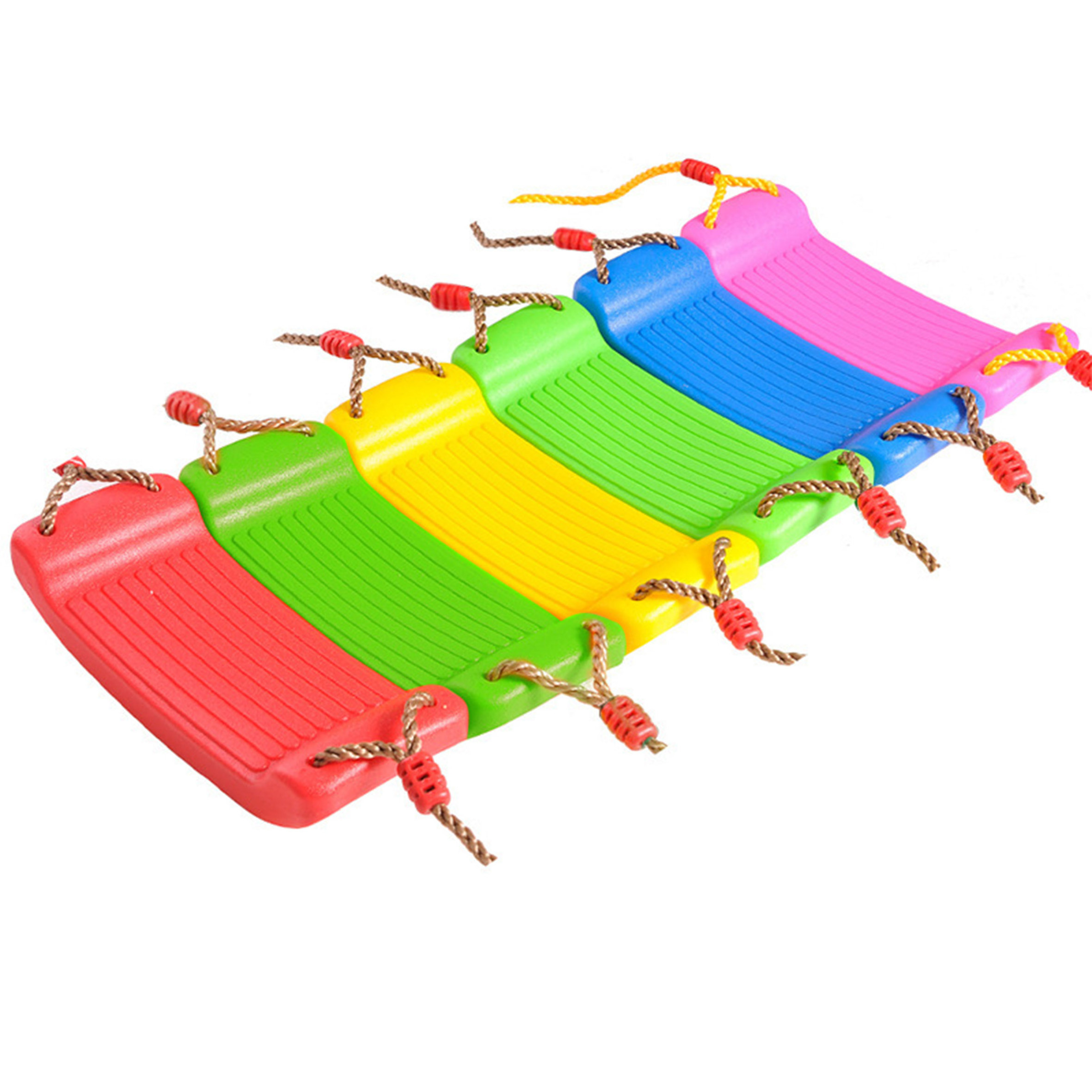 Garden Colorful Belt Plastic Soft Board Swing,With Rope For Children Popular EVA Swing/