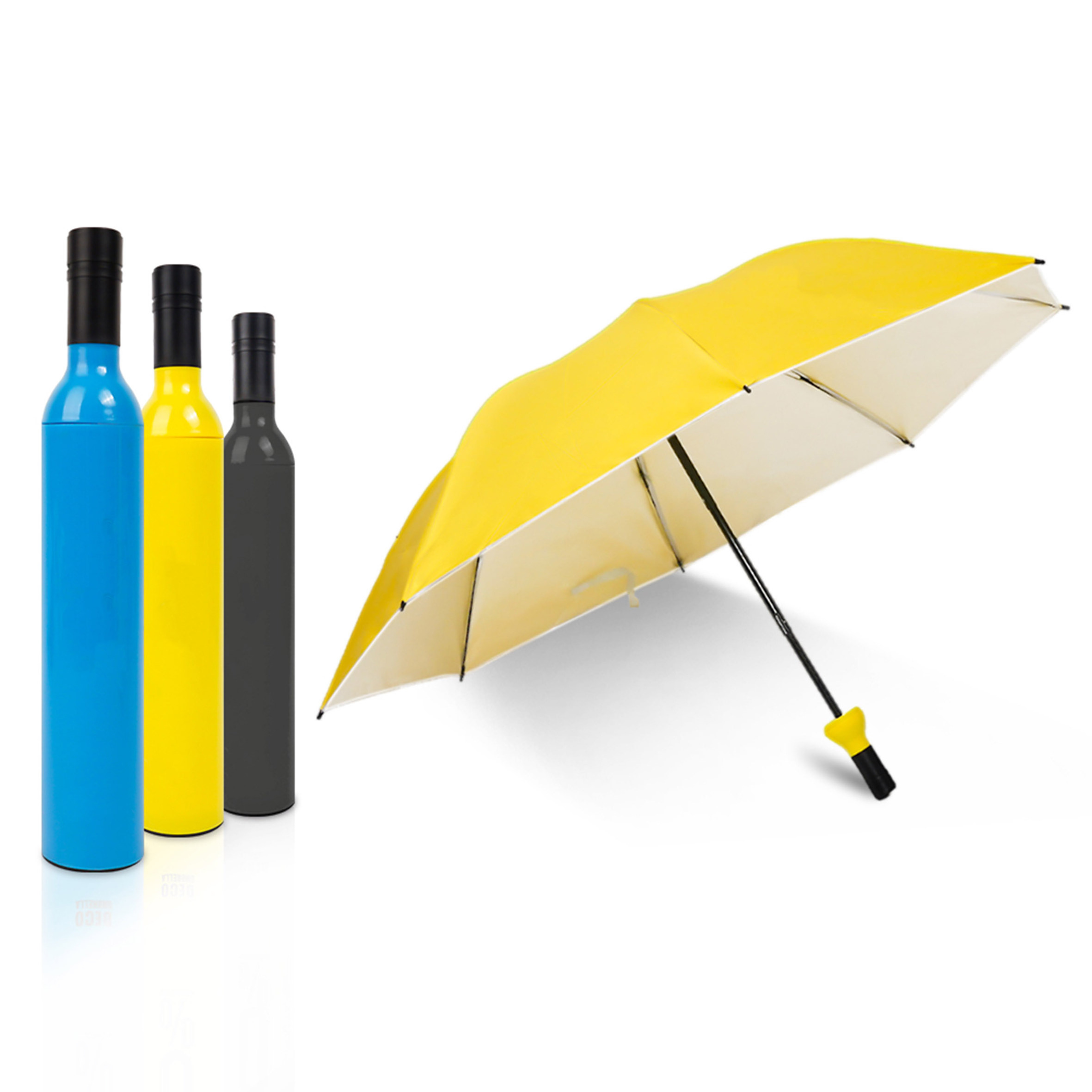 New High Quality Windproof And Rainproof,Sunscreen Umbrella Customized Logo Wine Bottle Umbrella/