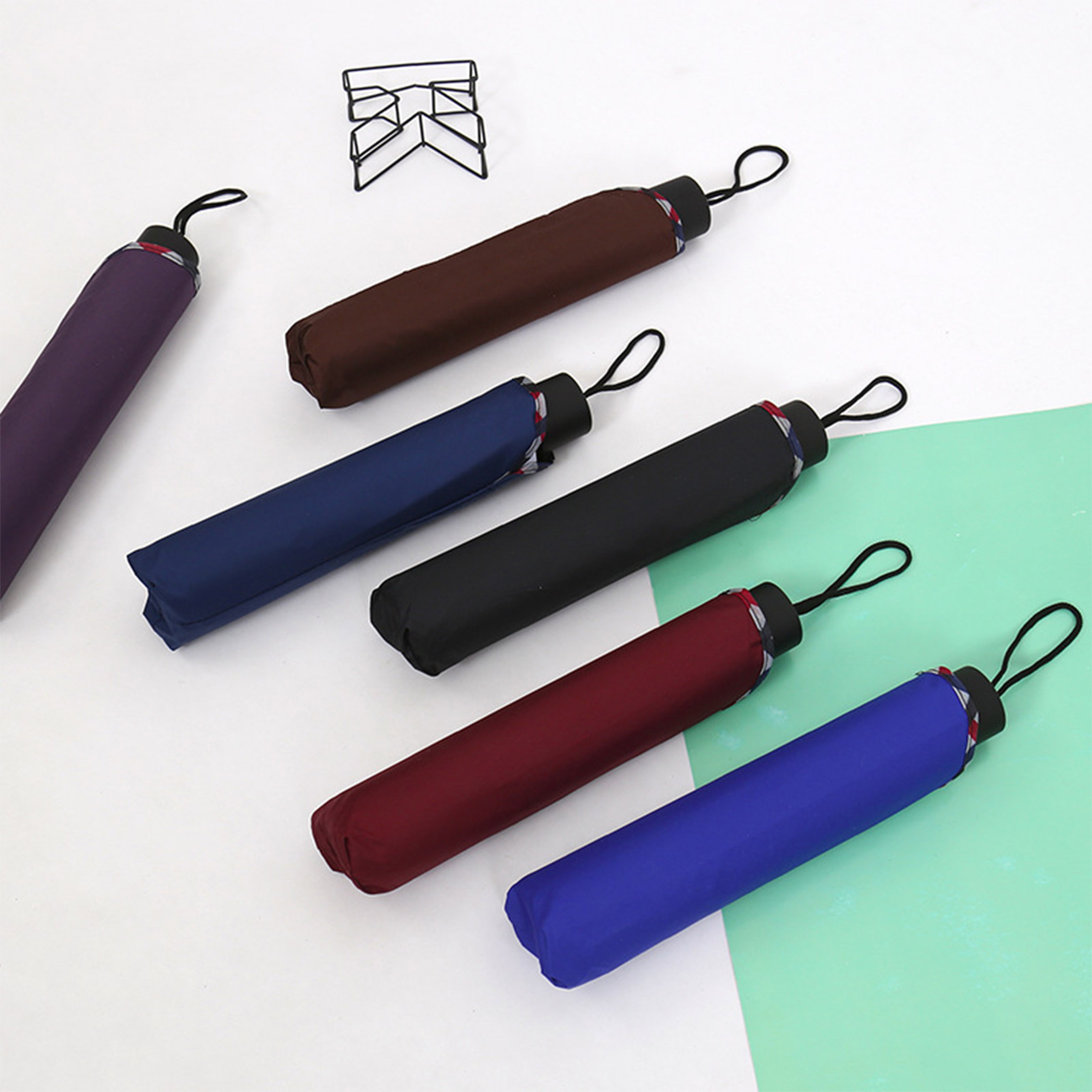 Umbrella Factory Wholesale Cheap Price 3,Folding Umbrellas Manual UV Coating Custom Umbrella With Logo/