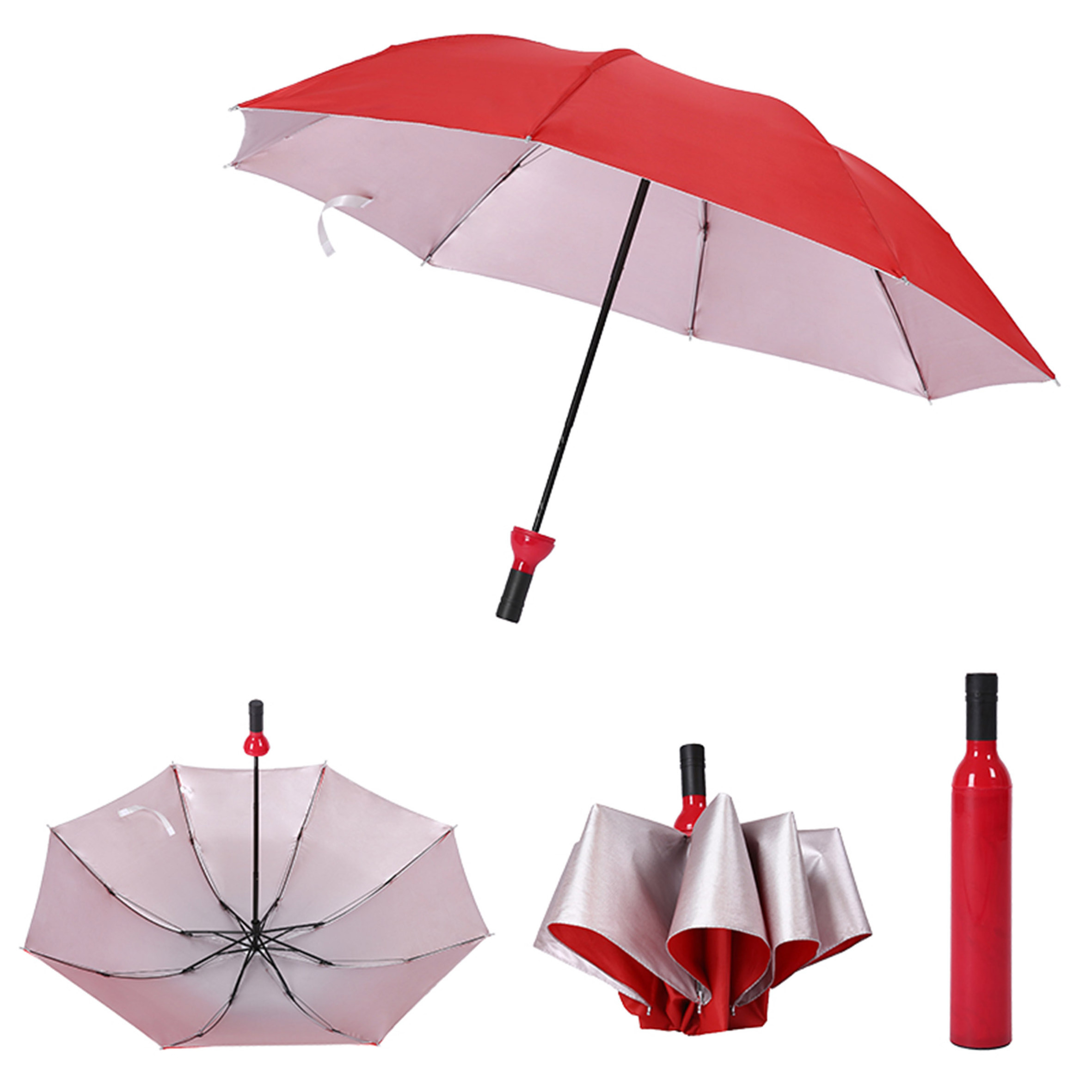 10K  24 inch 3-fold umbrella,Spot wholesale printable logo High quality UV resistant umbrellas/