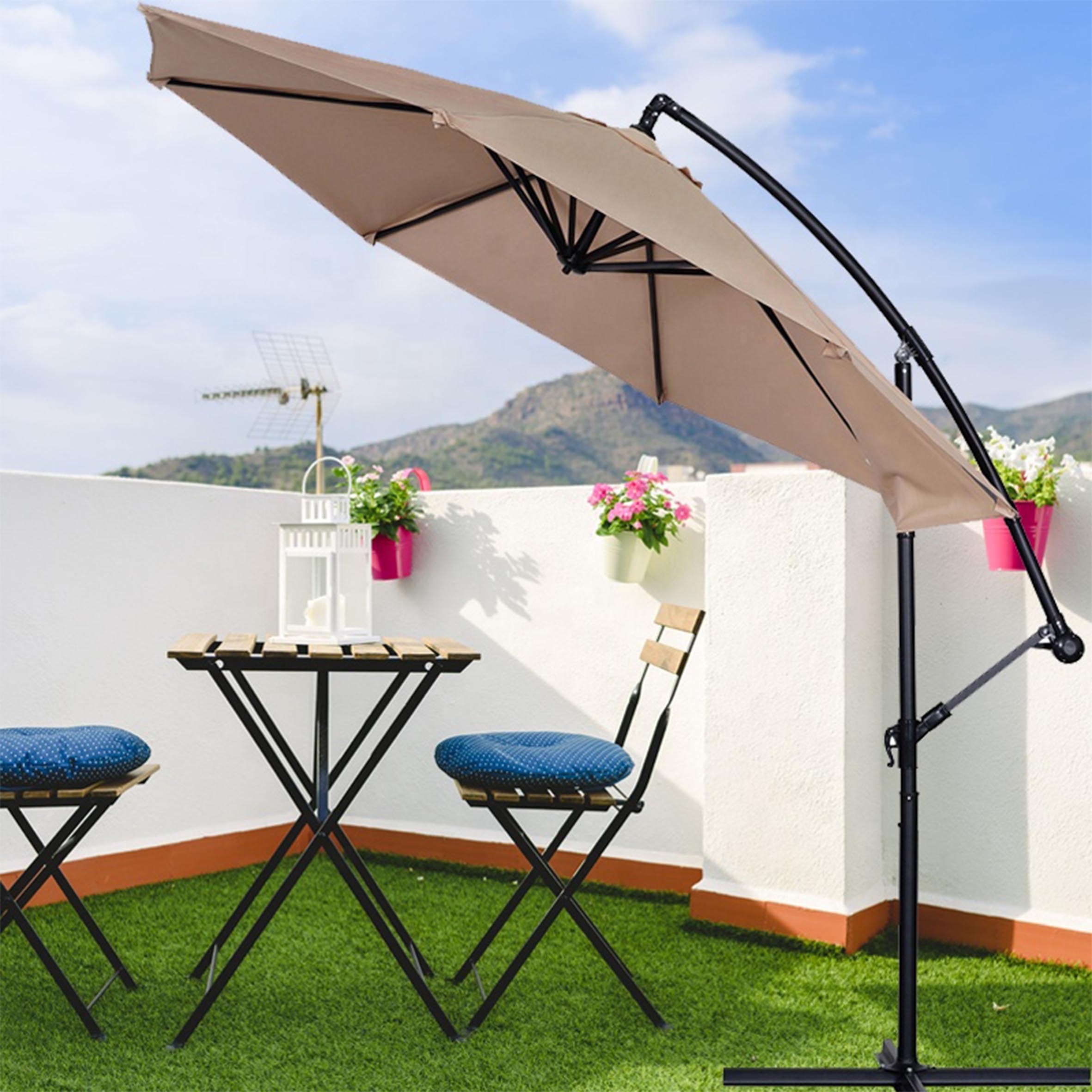 Wholesale Outdoor foldable large banana garden umbrella Promotion UV parasols umbrellas outdoor garden umbrella